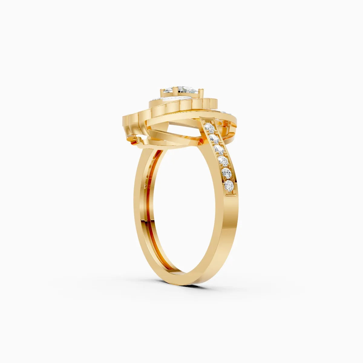 ��Mira | Oval Lab Grown Diamond Vortex Ring�� Rings VD_AYN��- Lab Grown Diamonds Jewellery