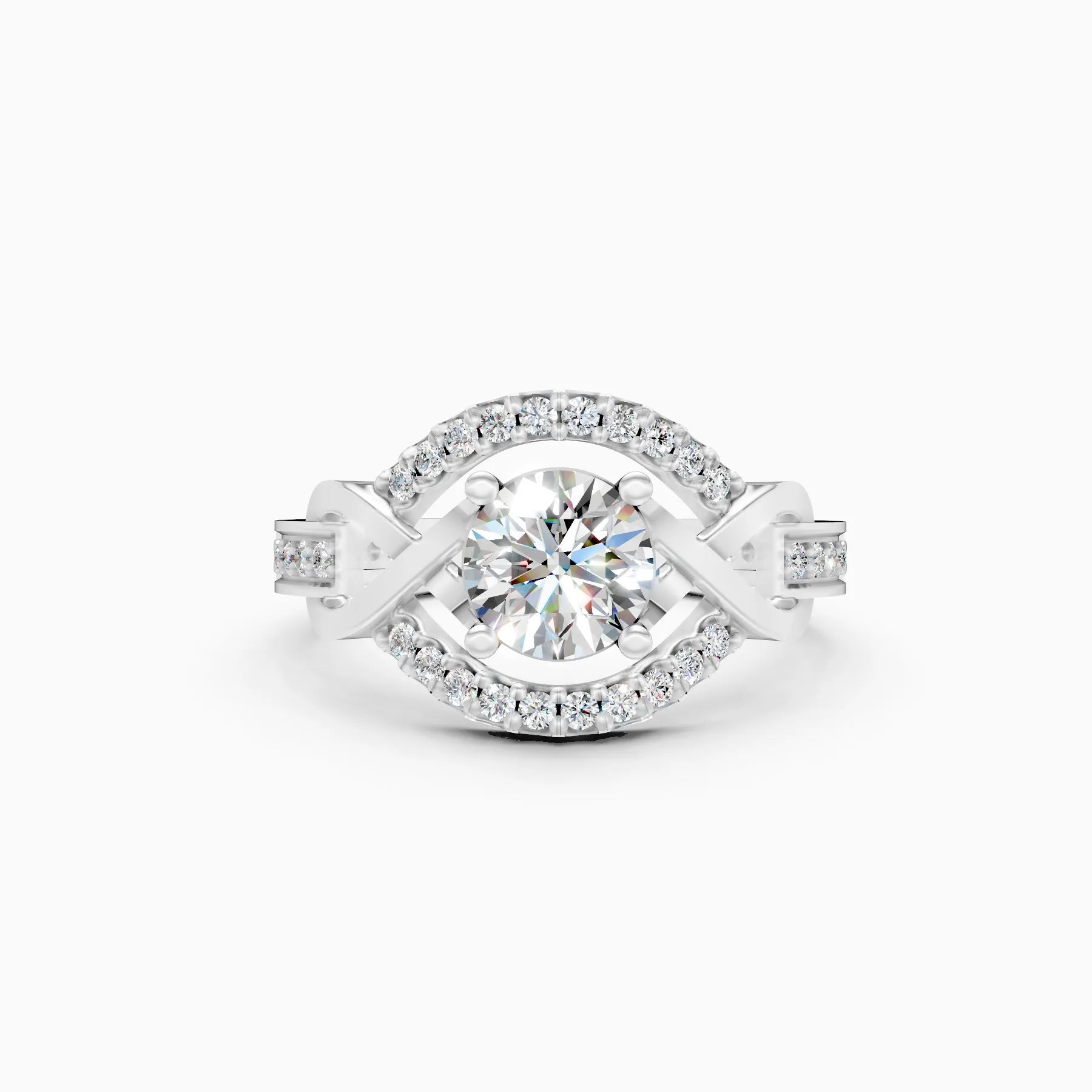 ��Mode | Round Lab Grown Diamond Criss-Cross Ring�� Rings VD_AYN��- Lab Grown Diamonds Jewellery