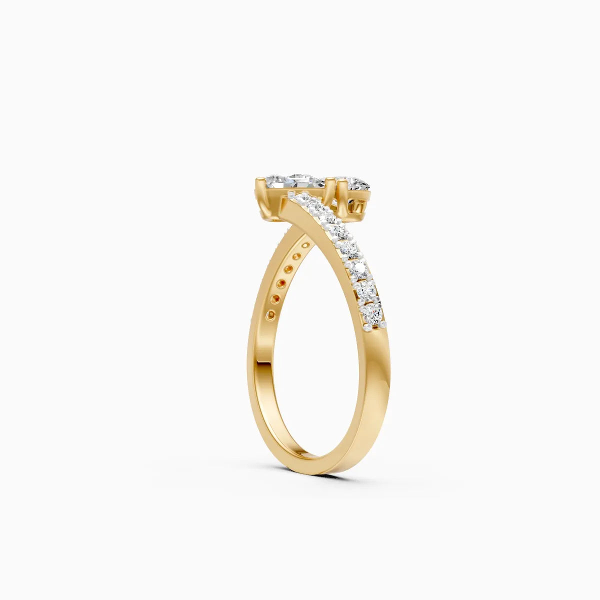 ��Toi et Moi | Pear & Round Lab Grown Diamonds Ring�� Rings VD_AYN��- Lab Grown Diamonds Jewellery