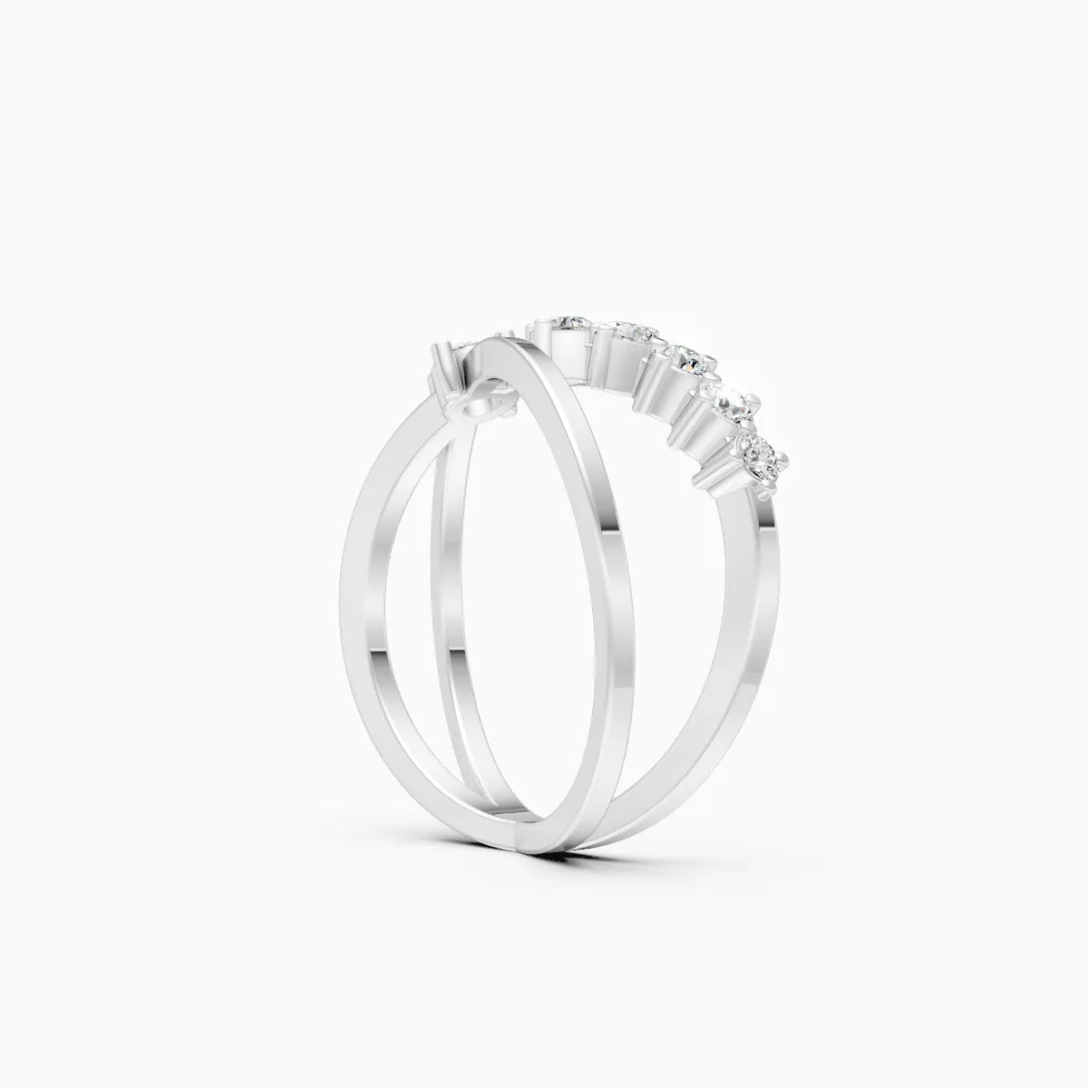 ��Mode | Round Lab Grown Diamonds Criss-Cross Ring�� Rings VD_AYN��- Lab Grown Diamonds Jewellery