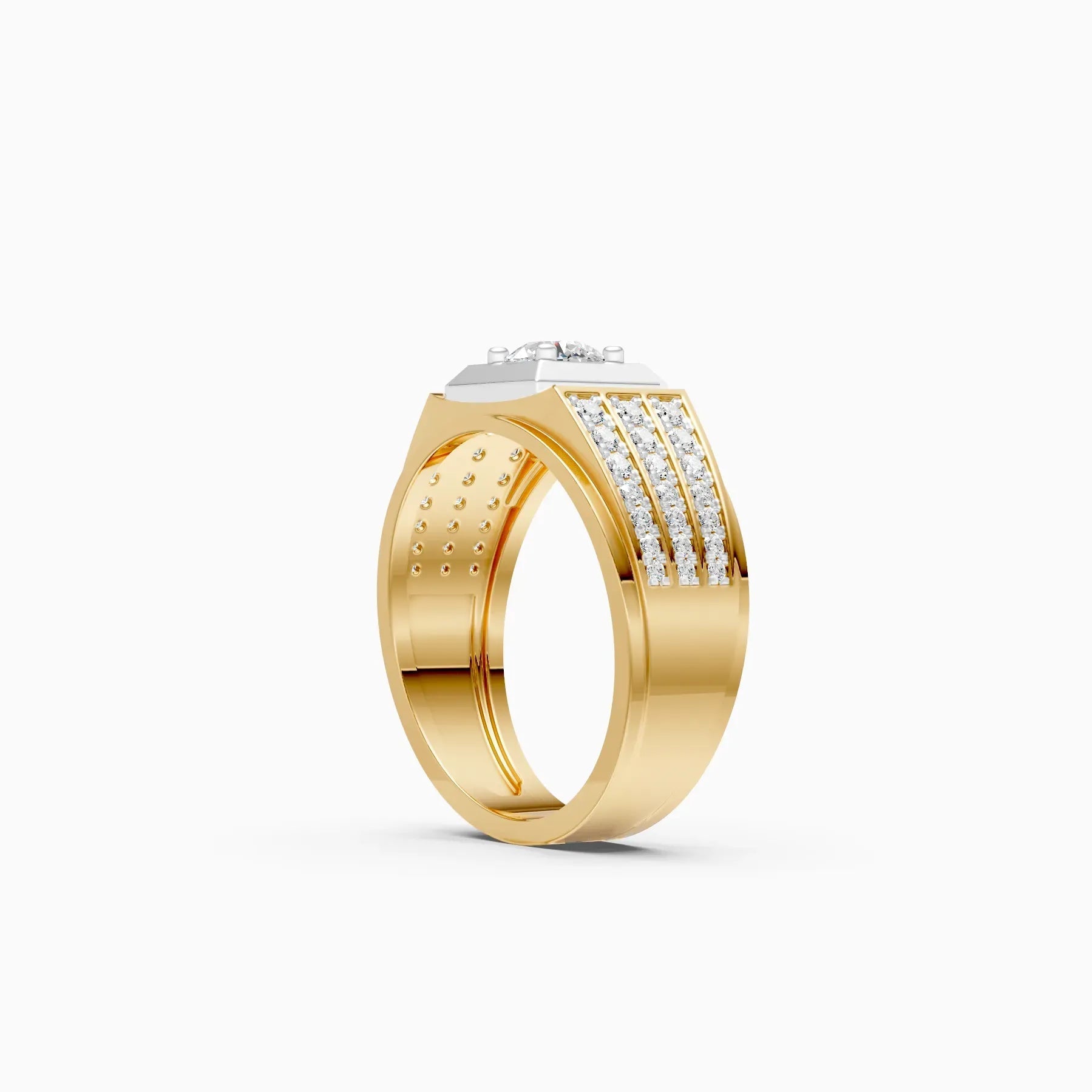 Mode | Cosmos Men's Three-Row Cluster Ring