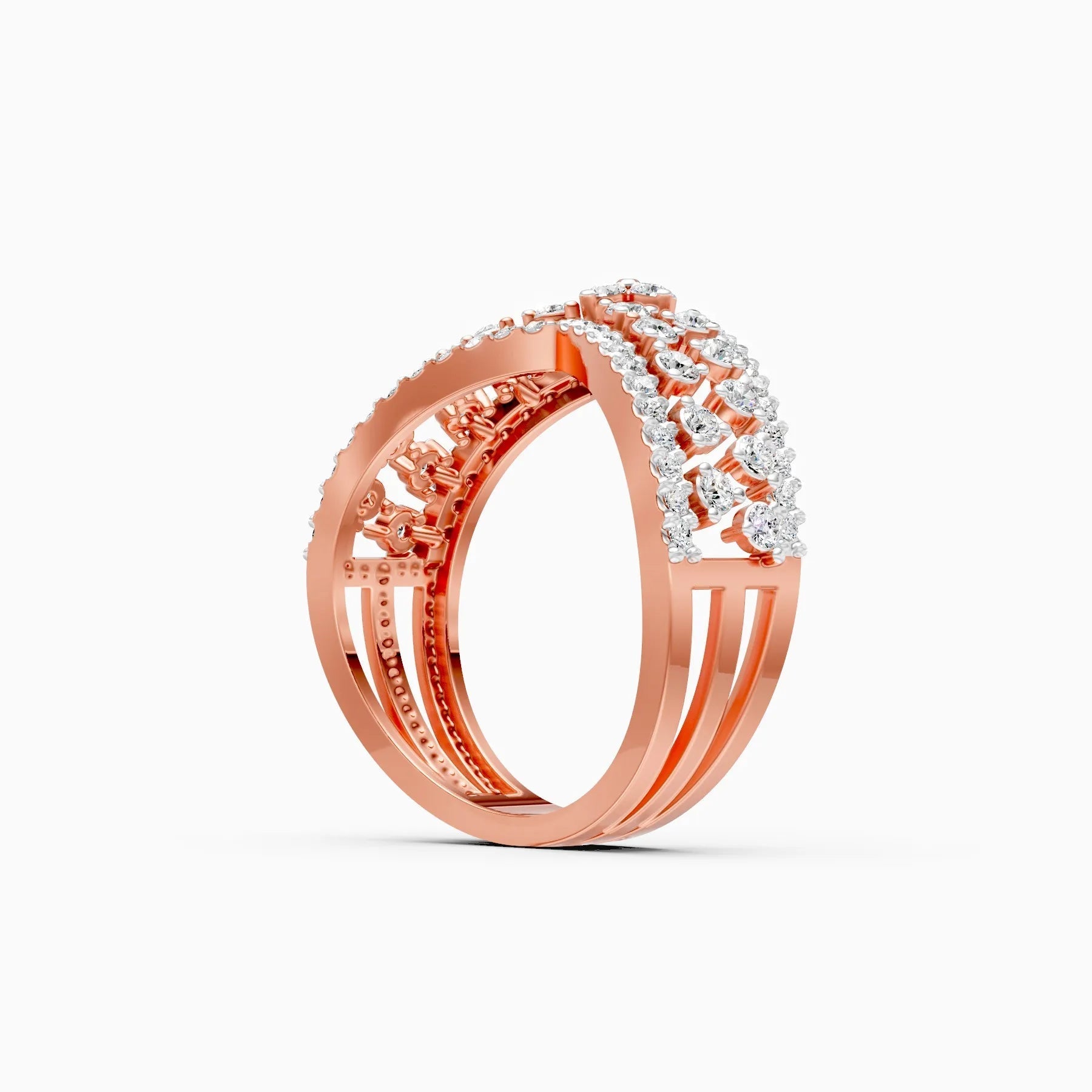 ��Raya | Round Lab Grown Diamond Crown Ring�� Rings VD_AYN��- Lab Grown Diamonds Jewellery