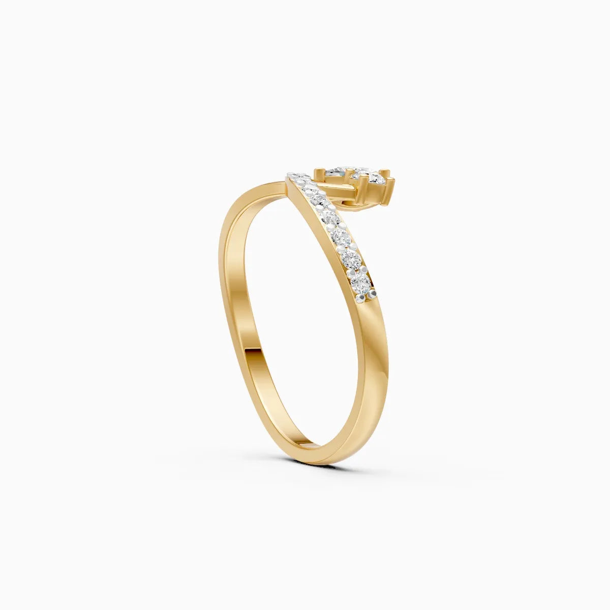 ��Mode | Round & Pear Lab Grown Diamond Criss-Cross Ring�� Rings VD_AYN��- Lab Grown Diamonds Jewellery