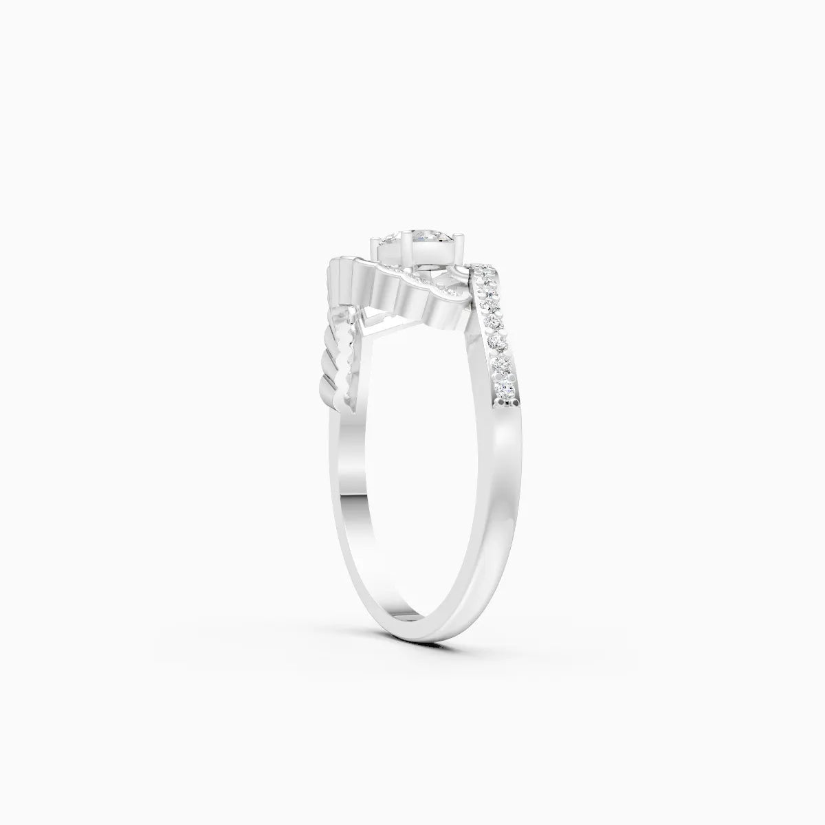 ��Amara | Round Solitaire Lab Grown Diamond Twirl Ring�� Rings VD_AYN��- Lab Grown Diamonds Jewellery