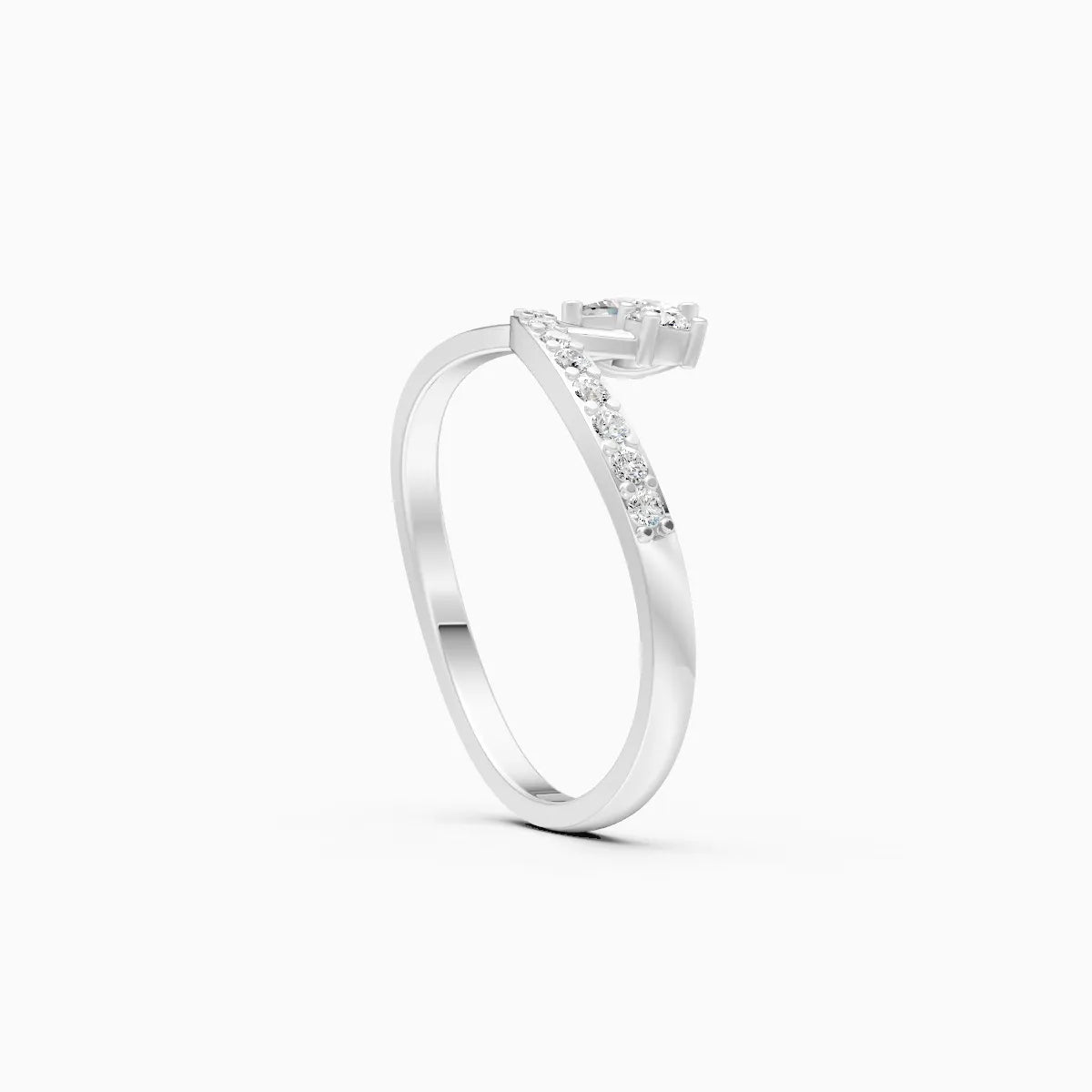 ��Mode | Round & Pear Lab Grown Diamond Criss-Cross Ring�� Rings VD_AYN��- Lab Grown Diamonds Jewellery