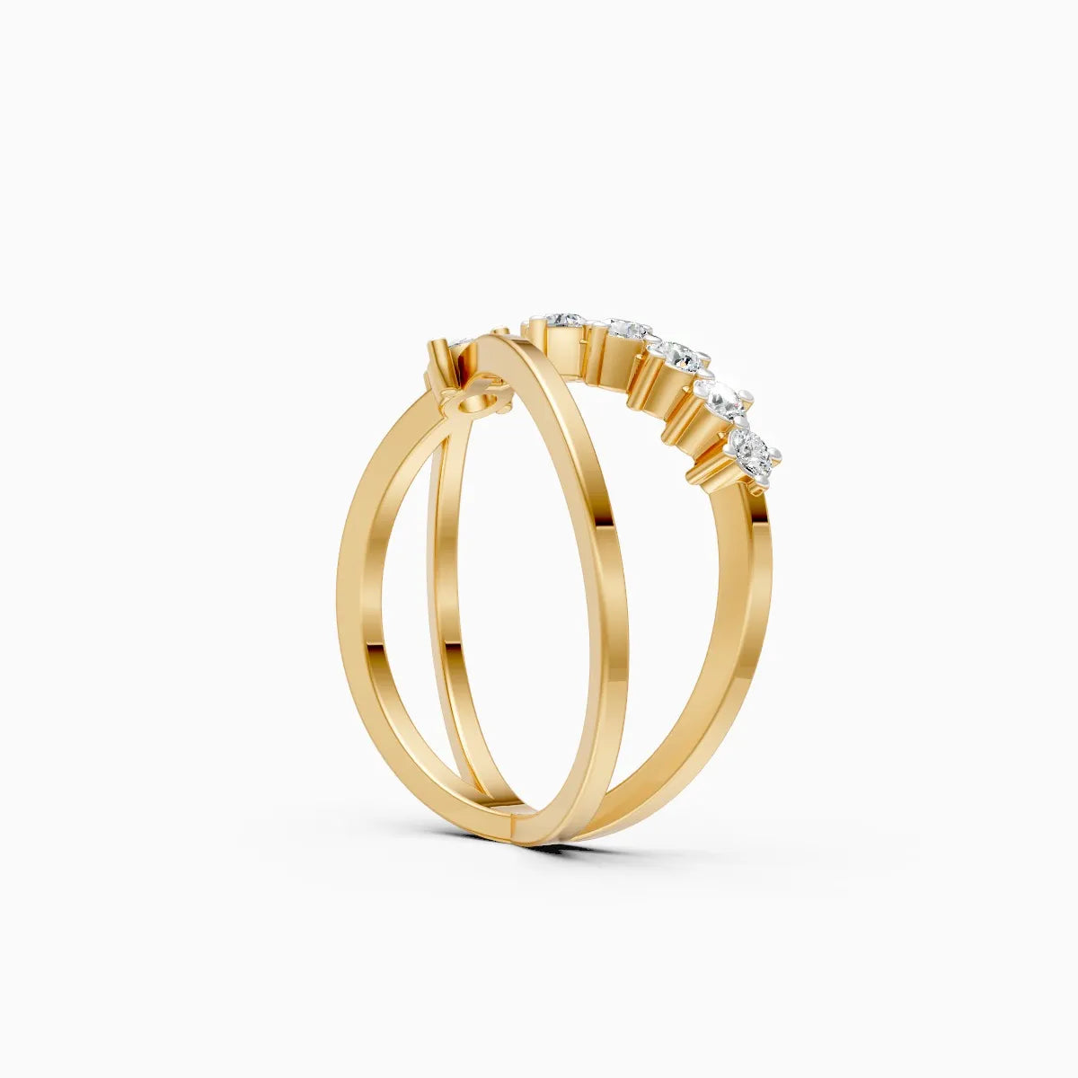 ��Mode | Round Lab Grown Diamonds Criss-Cross Ring�� Rings VD_AYN��- Lab Grown Diamonds Jewellery