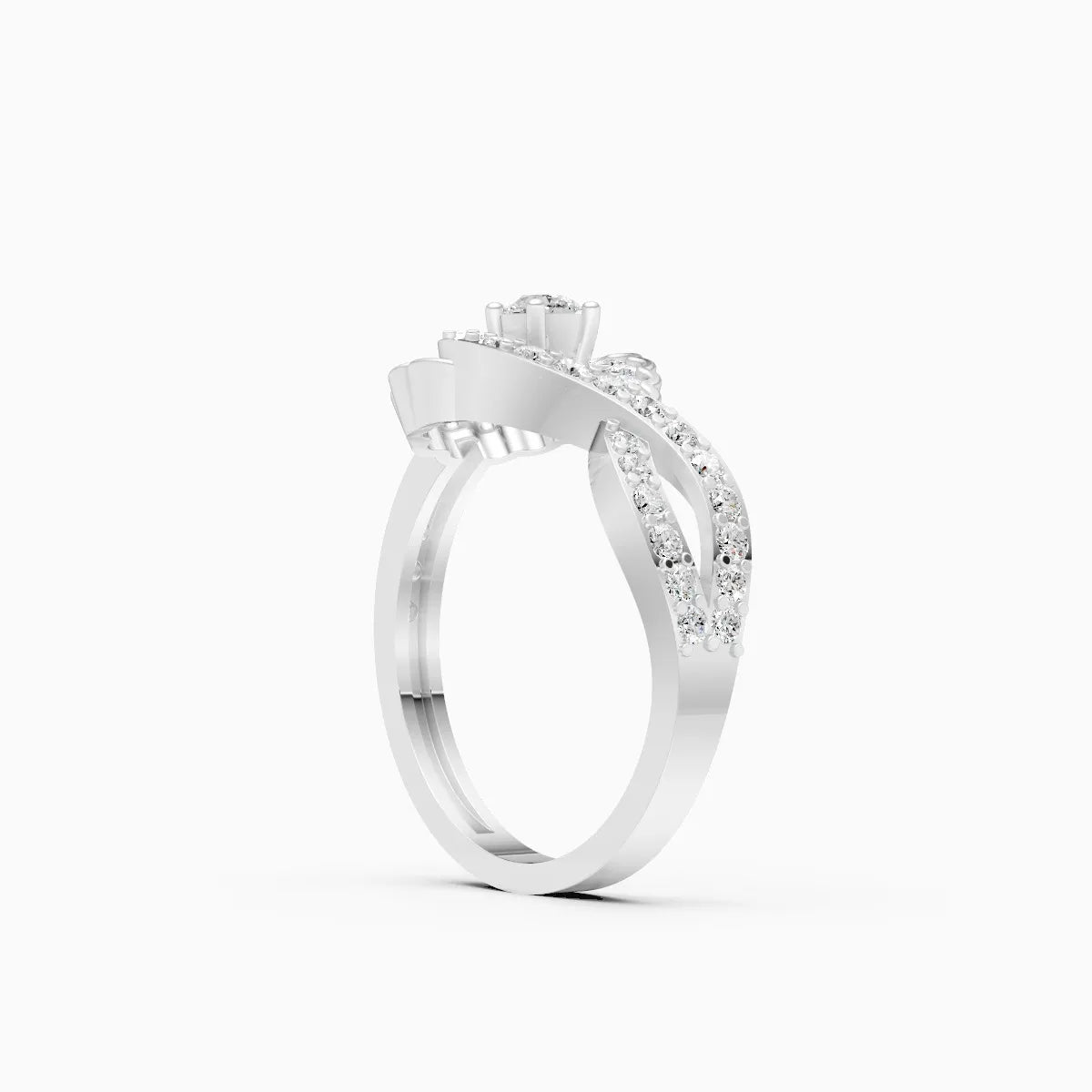 ��Foreva | Round Solitaire Infinity Twirl Ring�� Rings VD_AYN��- Lab Grown Diamonds Jewellery