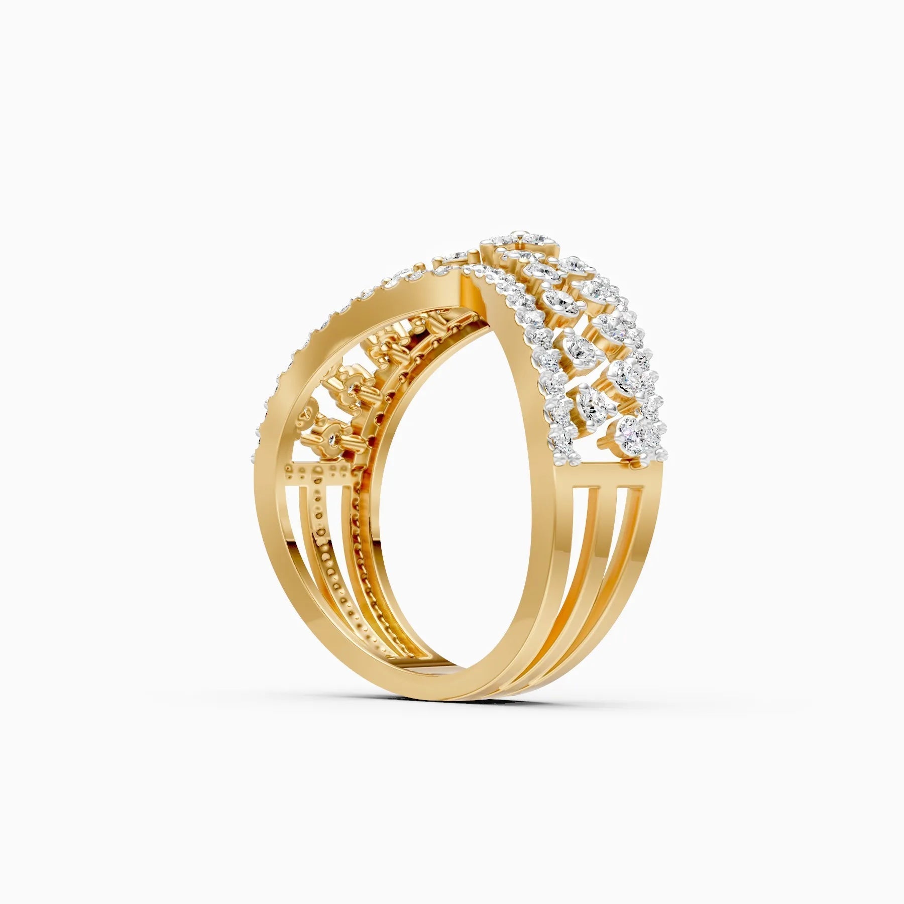 ��Raya | Round Lab Grown Diamond Crown Ring�� Rings VD_AYN��- Lab Grown Diamonds Jewellery