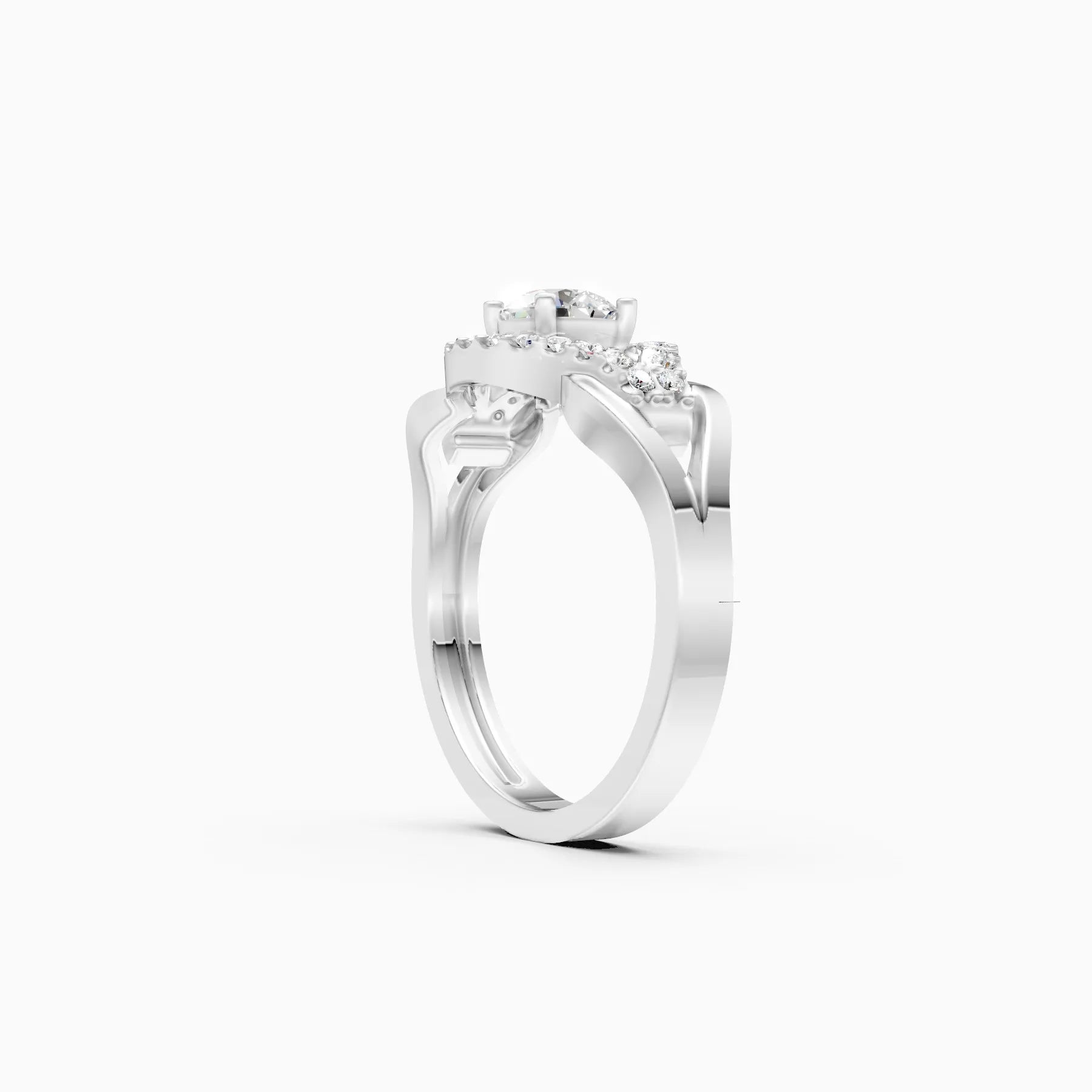 ��Mira | Round Solitaire Eye-Halo Ring�� Rings VD_AYN��- Lab Grown Diamonds Jewellery