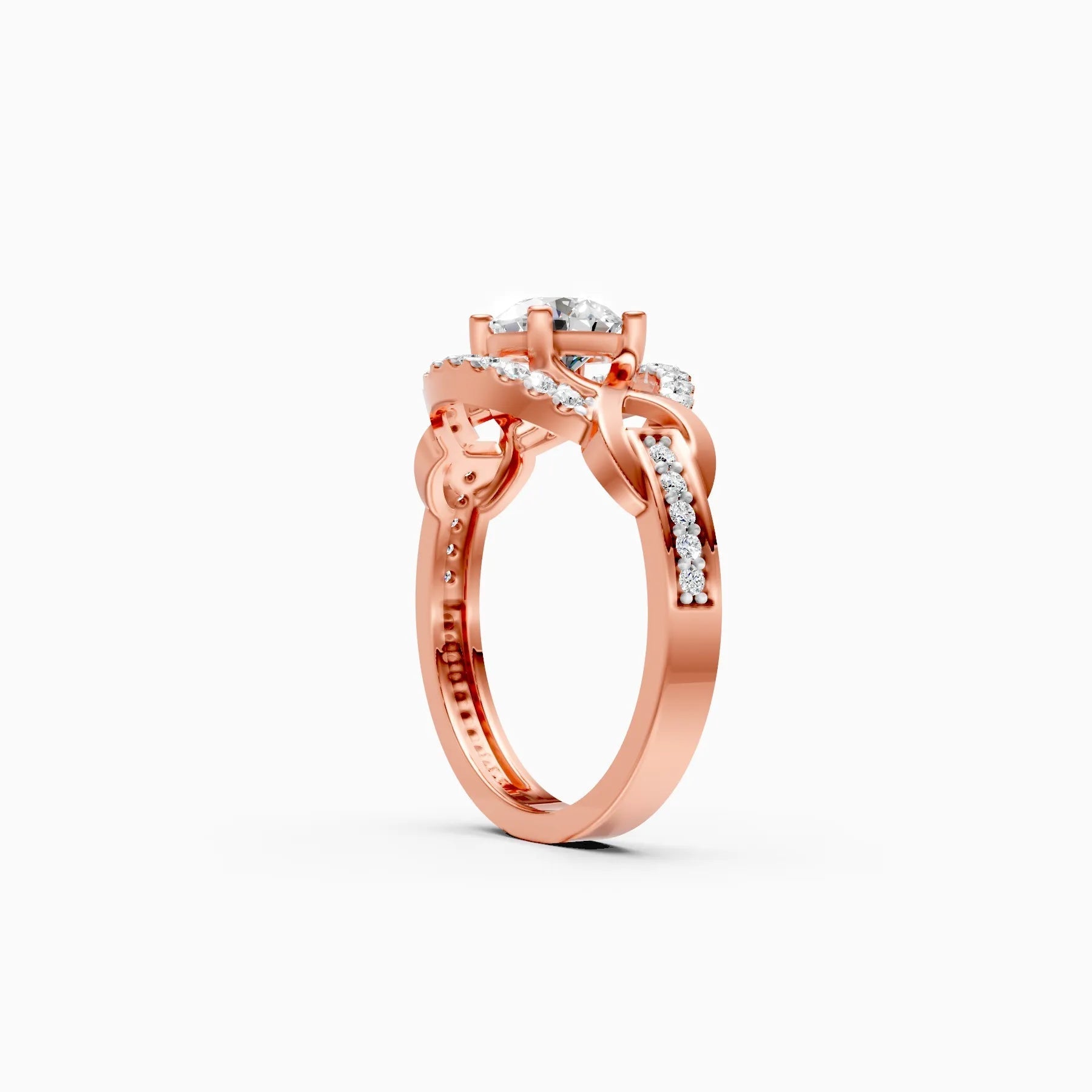 ��Mode | Round Lab Grown Diamond Criss-Cross Ring�� Rings VD_AYN��- Lab Grown Diamonds Jewellery