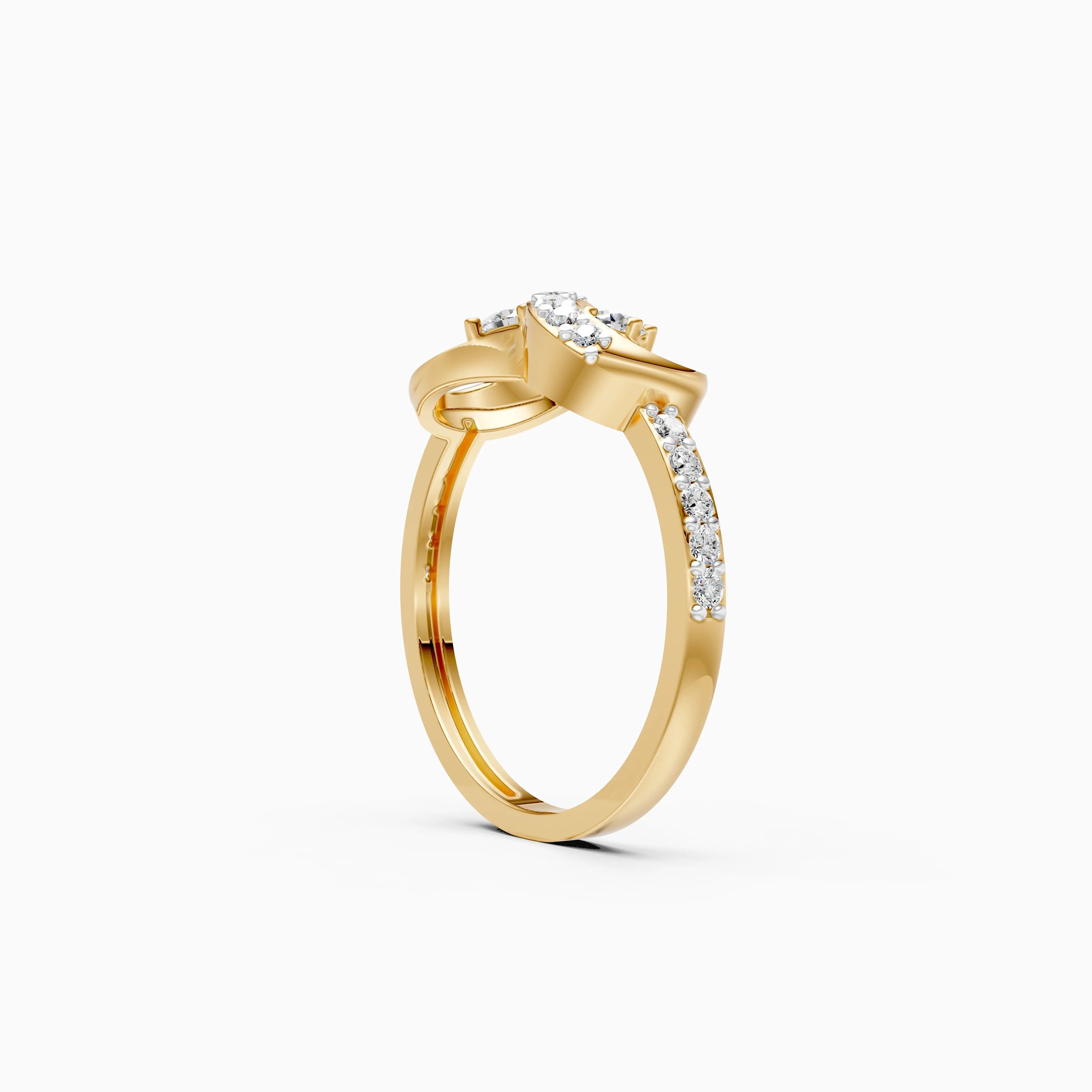 ��Foreva | Round Lab Grown Diamond Spiral Ring�� Rings VD_AYN��- Lab Grown Diamonds Jewellery