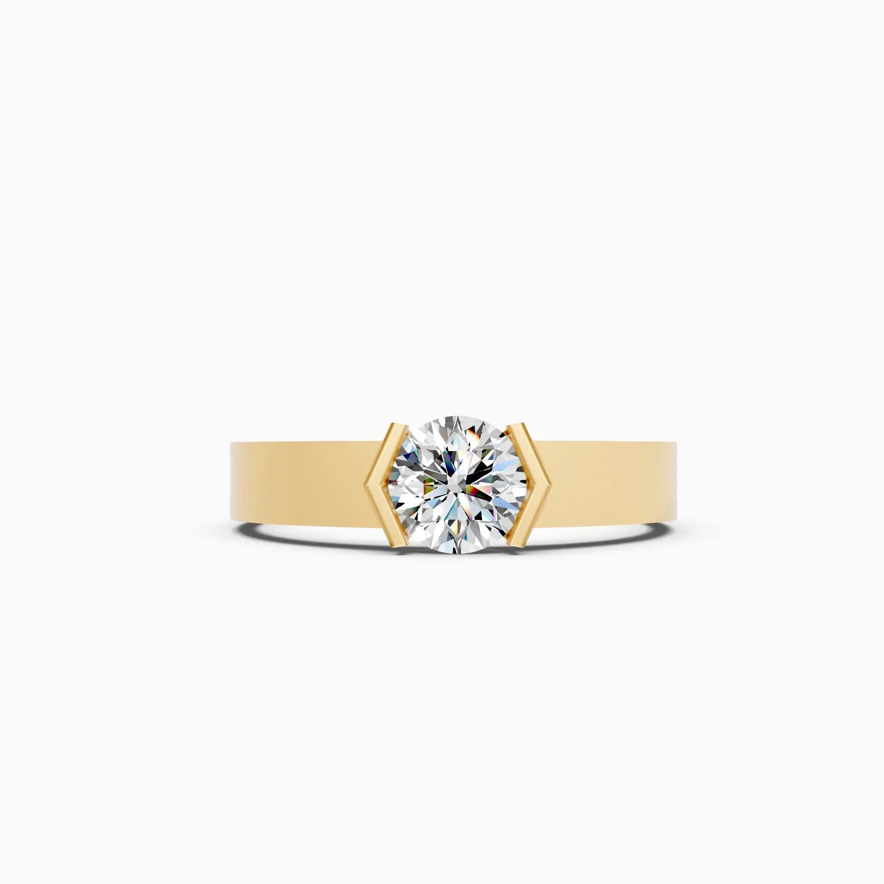 Veer | Aether Men's Couple Band Solitaire Ring