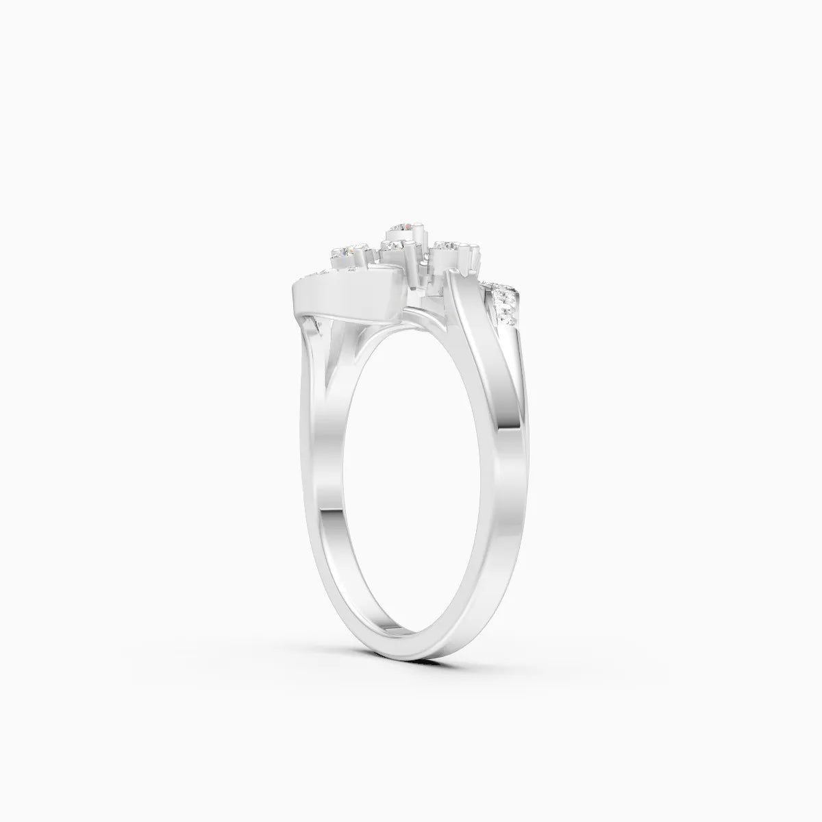 ��Celestia | Round Lab Grown Diamonds Lattice Cluster Ring�� Rings VD_AYN��- Lab Grown Diamonds Jewellery