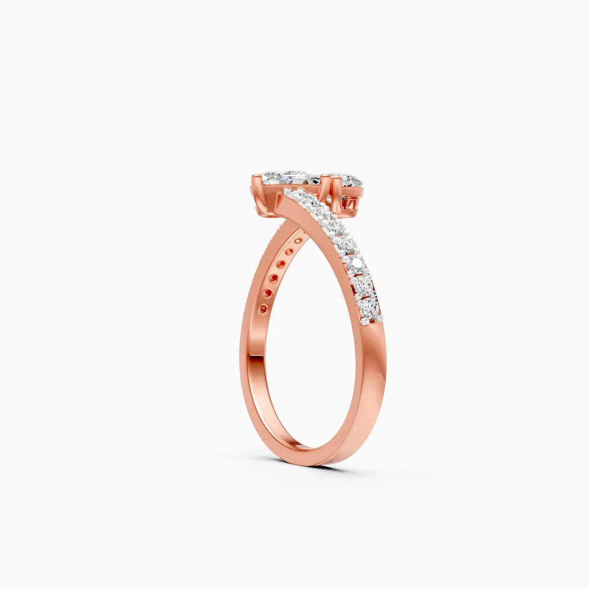 ��Toi et Moi | Pear & Round Lab Grown Diamonds Ring�� Rings VD_AYN��- Lab Grown Diamonds Jewellery