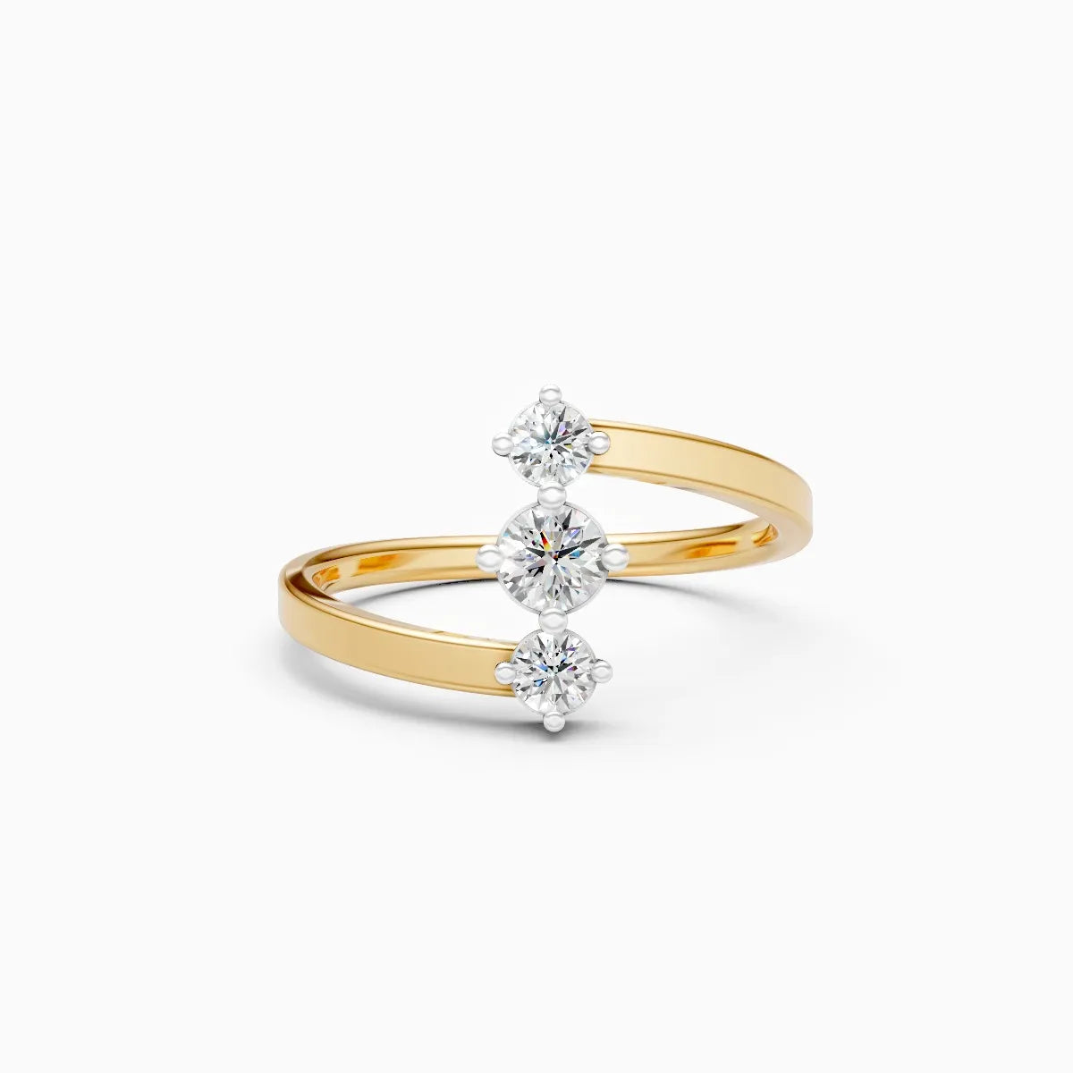 ��Mode | Triple Round Lab Grown Diamond Bypass Ring�� Rings VD_AYN��- Lab Grown Diamonds Jewellery