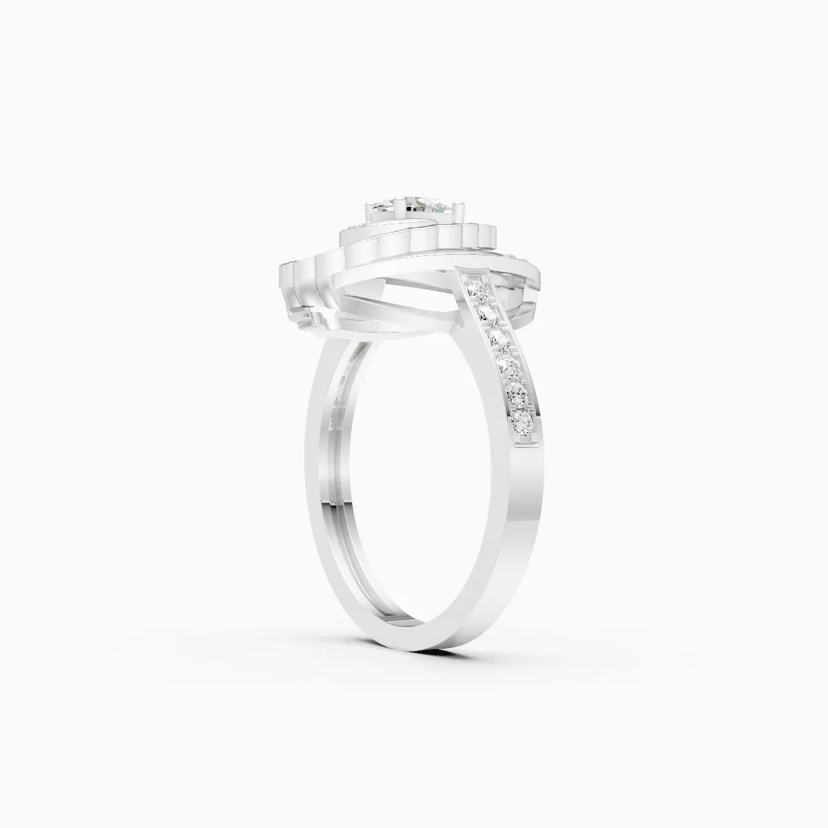 ��Mira | Oval Lab Grown Diamond Vortex Ring�� Rings VD_AYN��- Lab Grown Diamonds Jewellery