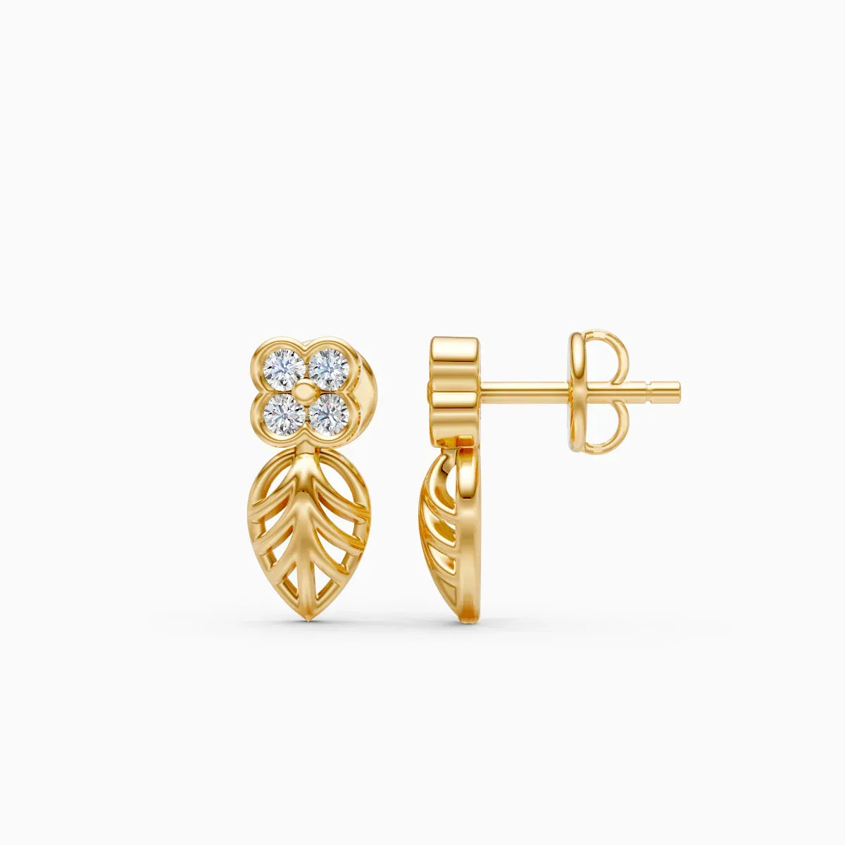 Flora | Soft Petal Lab-Grown Diamond Drop Earrings