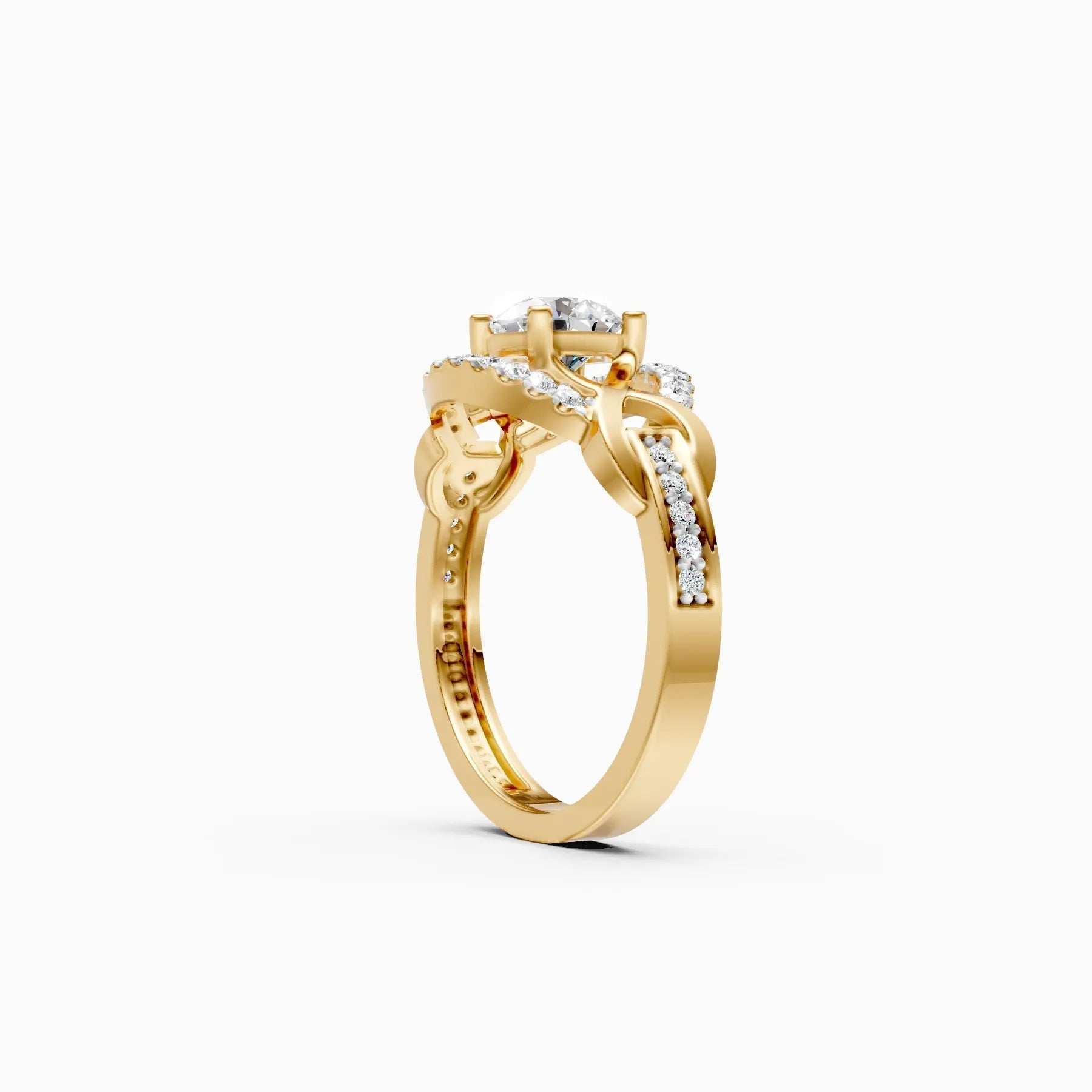 ��Mode | Round Lab Grown Diamond Criss-Cross Ring�� Rings VD_AYN��- Lab Grown Diamonds Jewellery
