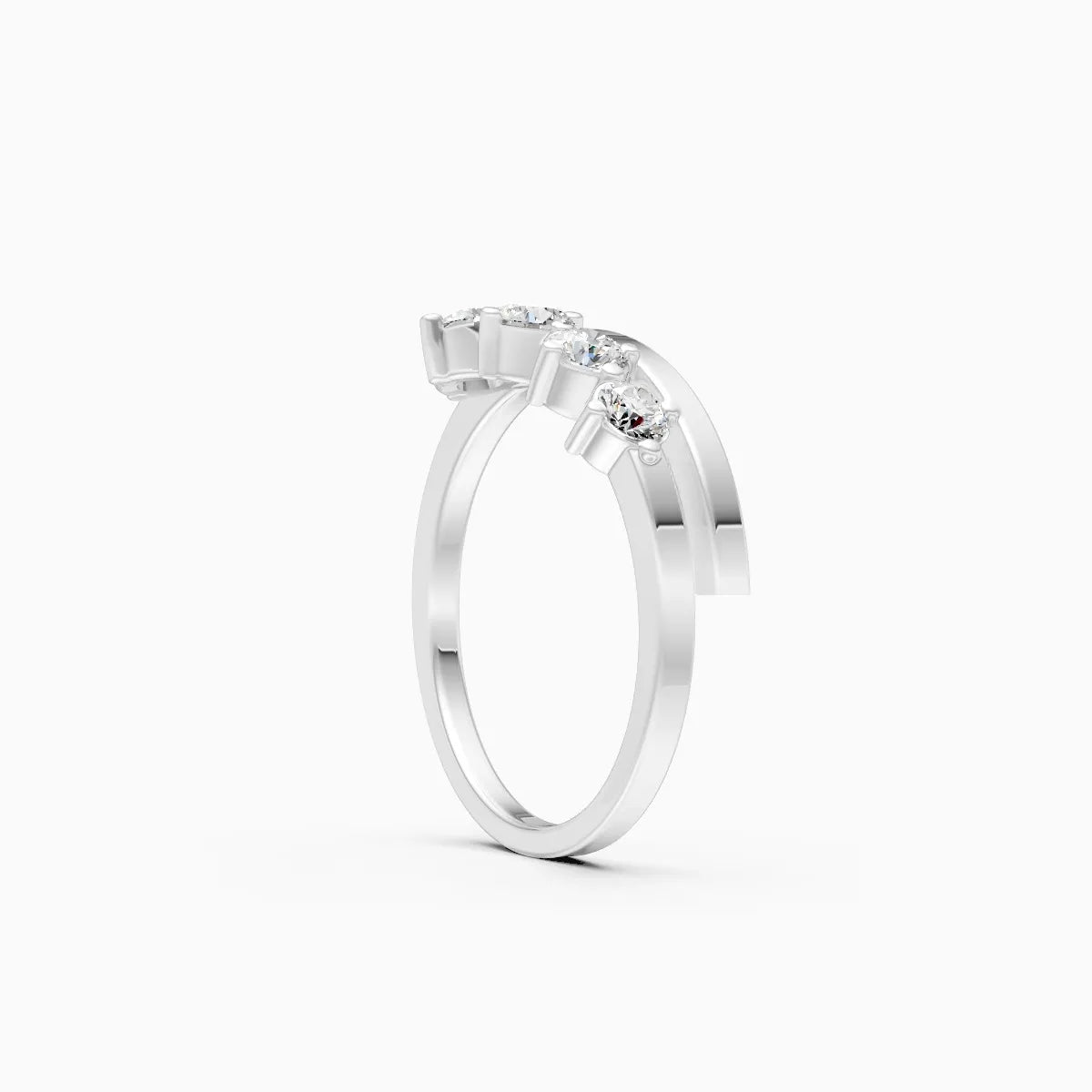 ��Foreva | Round Lab Grown Diamond Bypass Ring�� Rings VD_AYN��- Lab Grown Diamonds Jewellery