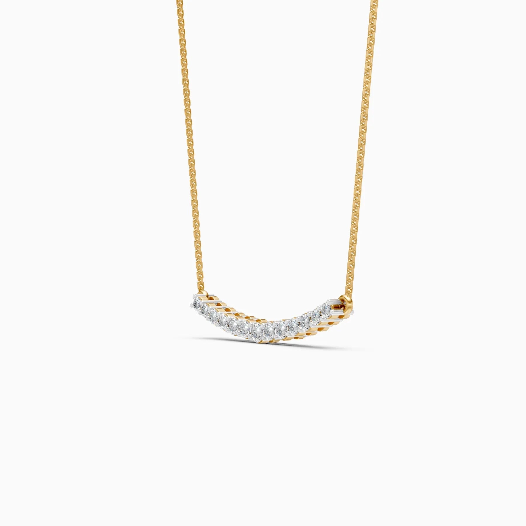 Noor | Soft Halo Lab-Grown Diamond Necklace - Nivara