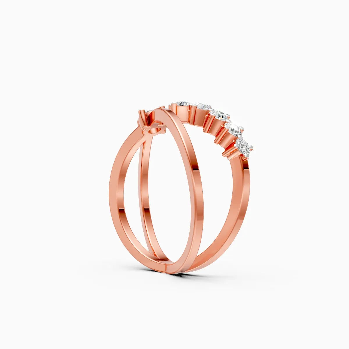 ��Mode | Round Lab Grown Diamonds Criss-Cross Ring�� Rings VD_AYN��- Lab Grown Diamonds Jewellery