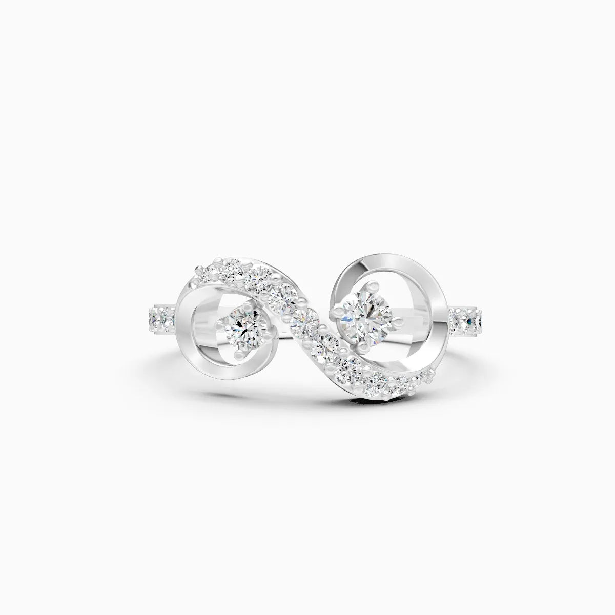 ��Foreva | Round Lab Grown Diamond Spiral Ring�� Rings VD_AYN��- Lab Grown Diamonds Jewellery