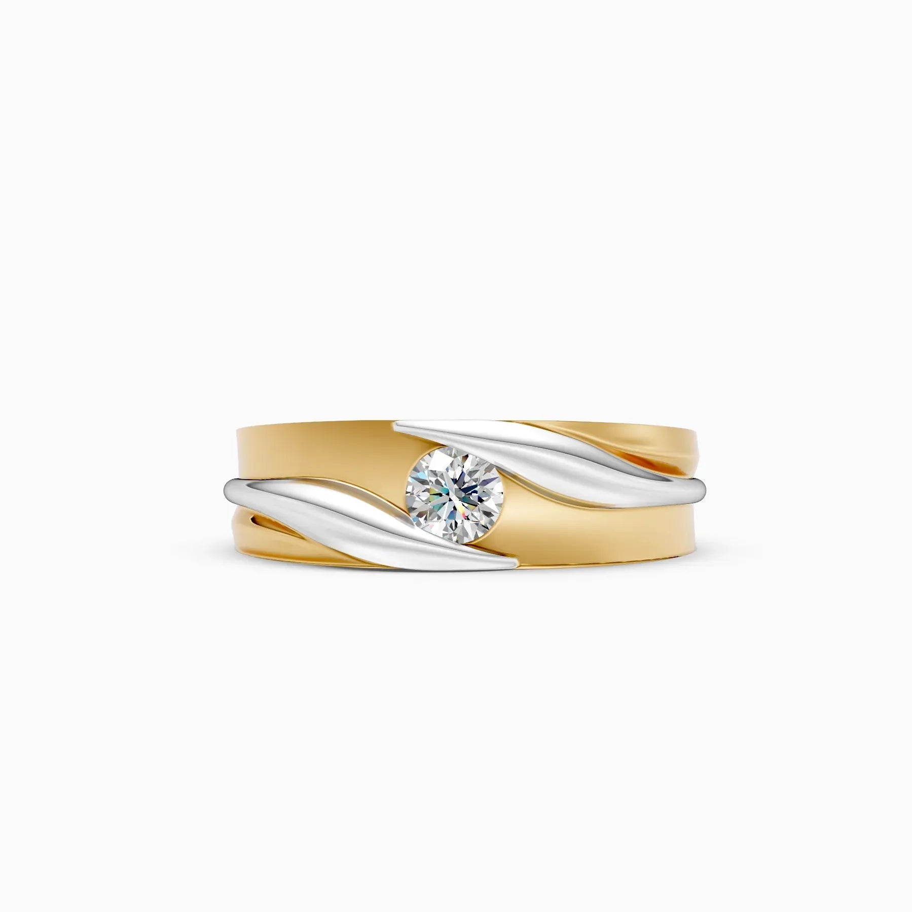 Veer | Orbit Men's Solitaire Band Ring