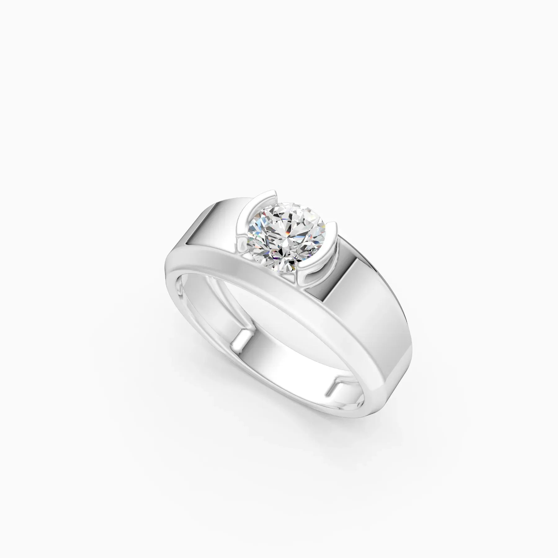 ��Amora | Round Solitaire Minimal Lab Grown Diamond Ring�� Rings VD_AYN��- Lab Grown Diamonds Jewellery