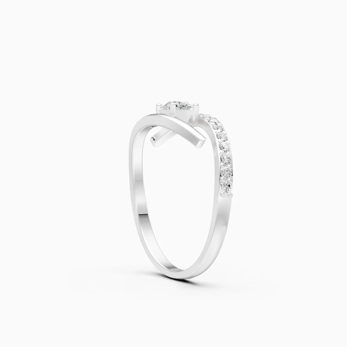 ��Mode | Round Lab Grown Diamond Minimal Bypass Ring�� Rings VD_AYN��- Lab Grown Diamonds Jewellery