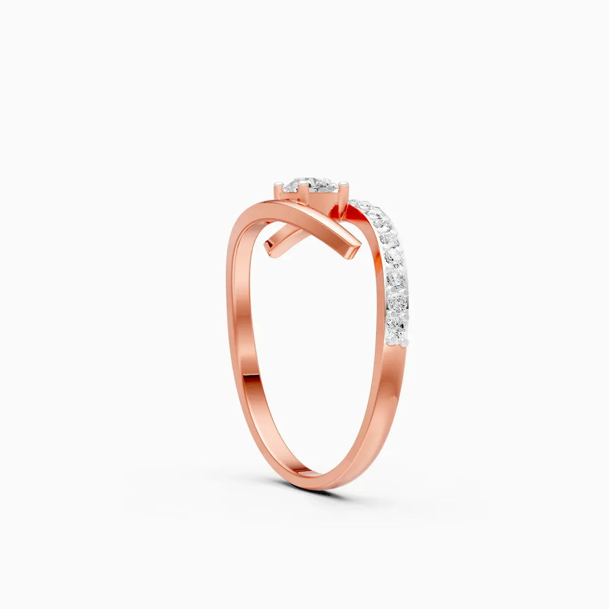 ��Mode | Round Lab Grown Diamond Minimal Bypass Ring�� Rings VD_AYN��- Lab Grown Diamonds Jewellery