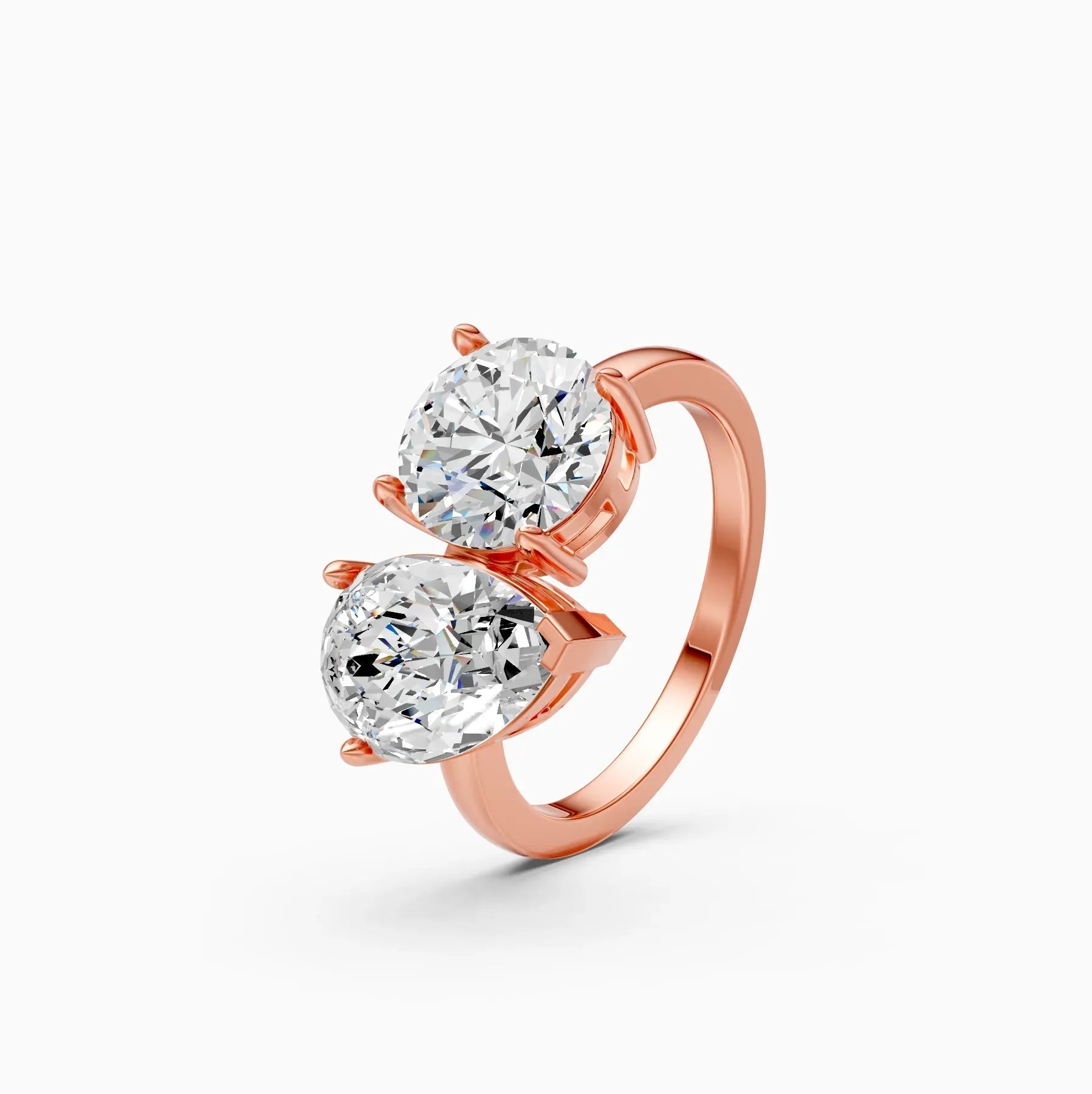 ��Toi et Moi | Round & Pear Lab Grown Diamond Ring�� Rings VD_AYN��- Lab Grown Diamonds Jewellery