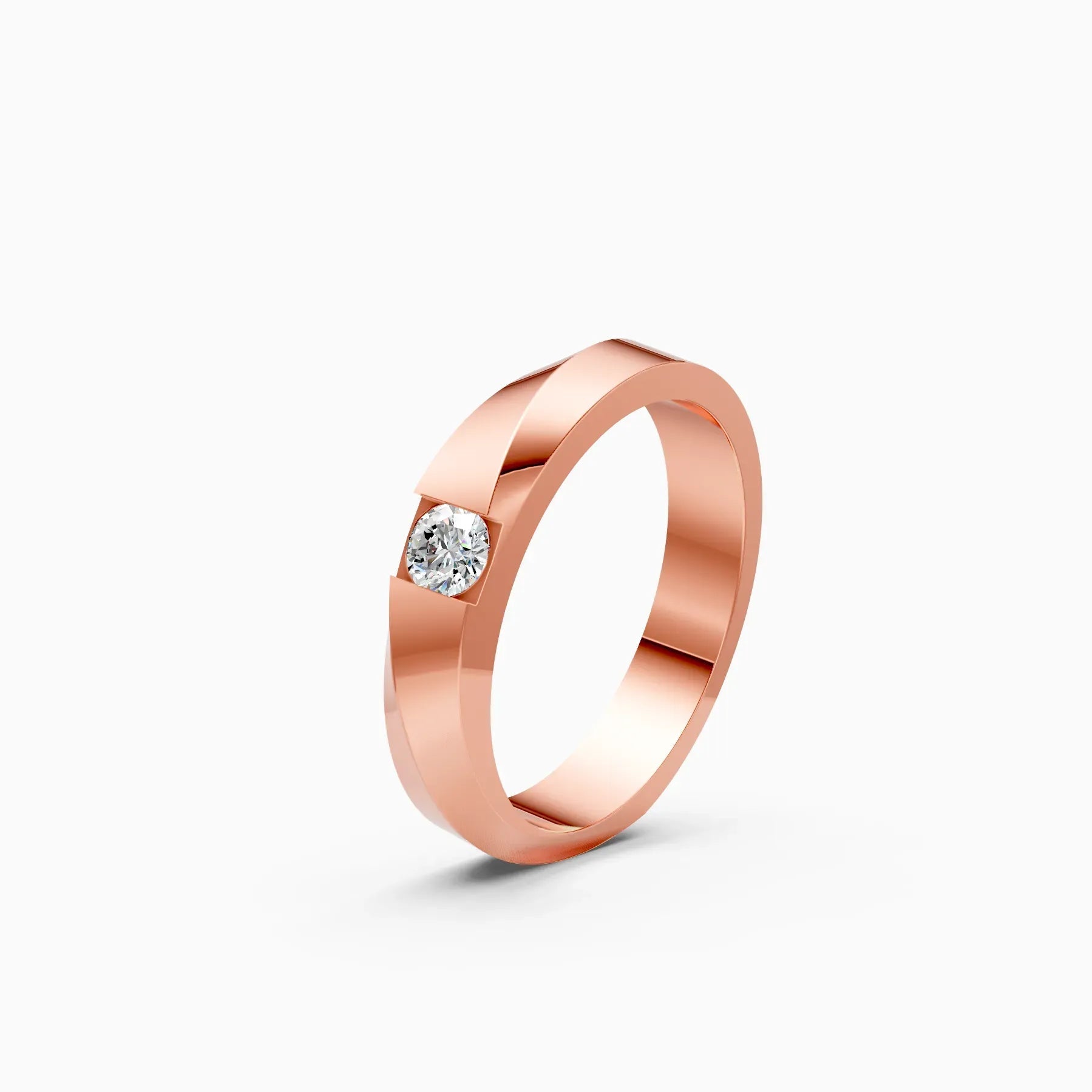 Veer | Arc Men's Flush-Set Solitaire Ring