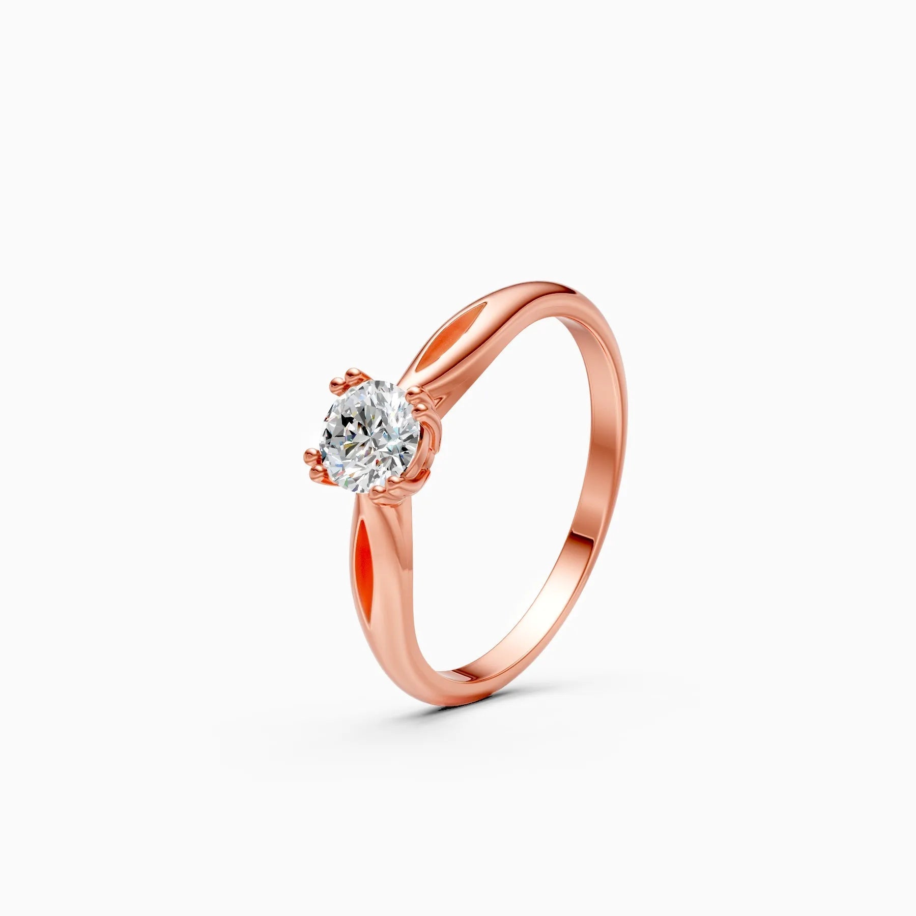 ��Amora | Round Solitaire Four Prong Setting Ring�� Rings VD_AYN��- Lab Grown Diamonds Jewellery