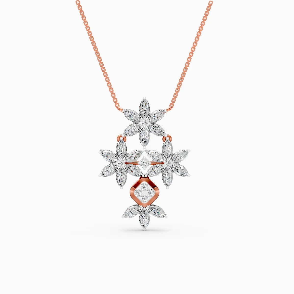 Flora | Orchid Mist Lab-Grown Diamond Necklace - Nivara