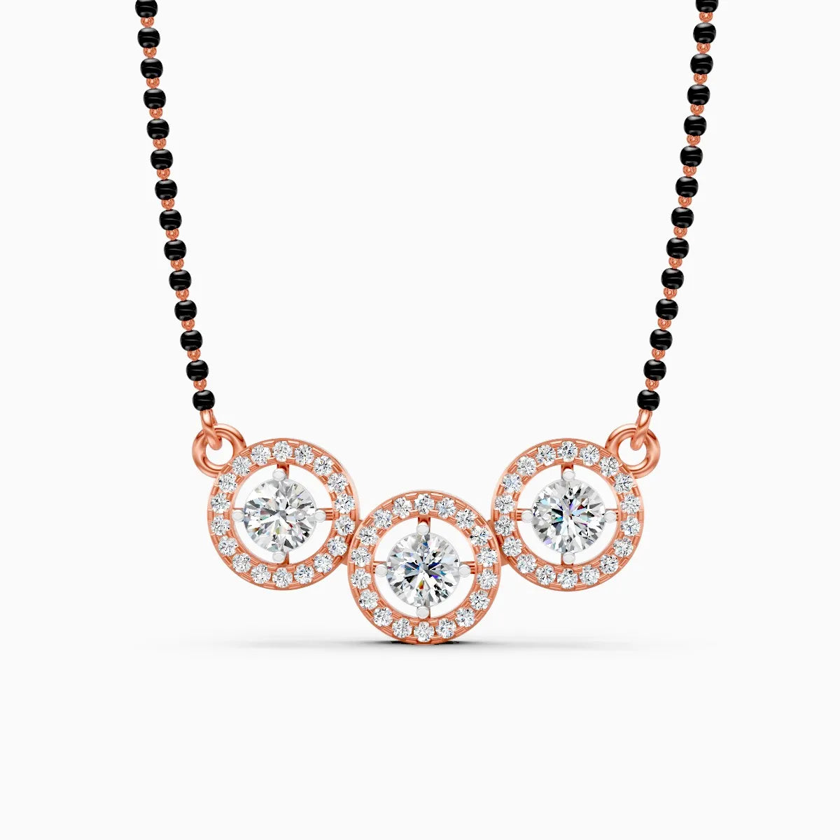 Mira | Halo Solitaire Lab-Grown Diamond Mangalsutra