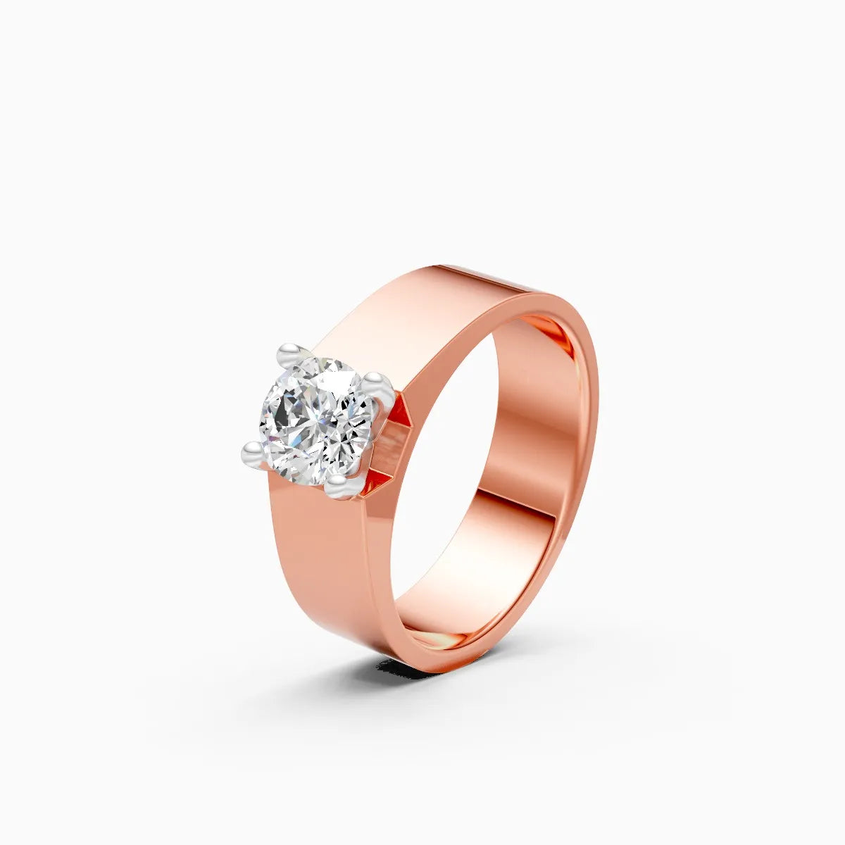 Veer | Apex Men's Broad-Band Solitaire Ring