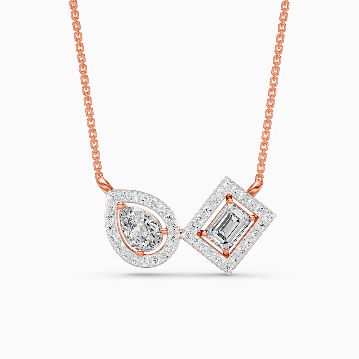 Toi et Moi | Two Hearts Lab-Grown Diamond Necklace - Nivara