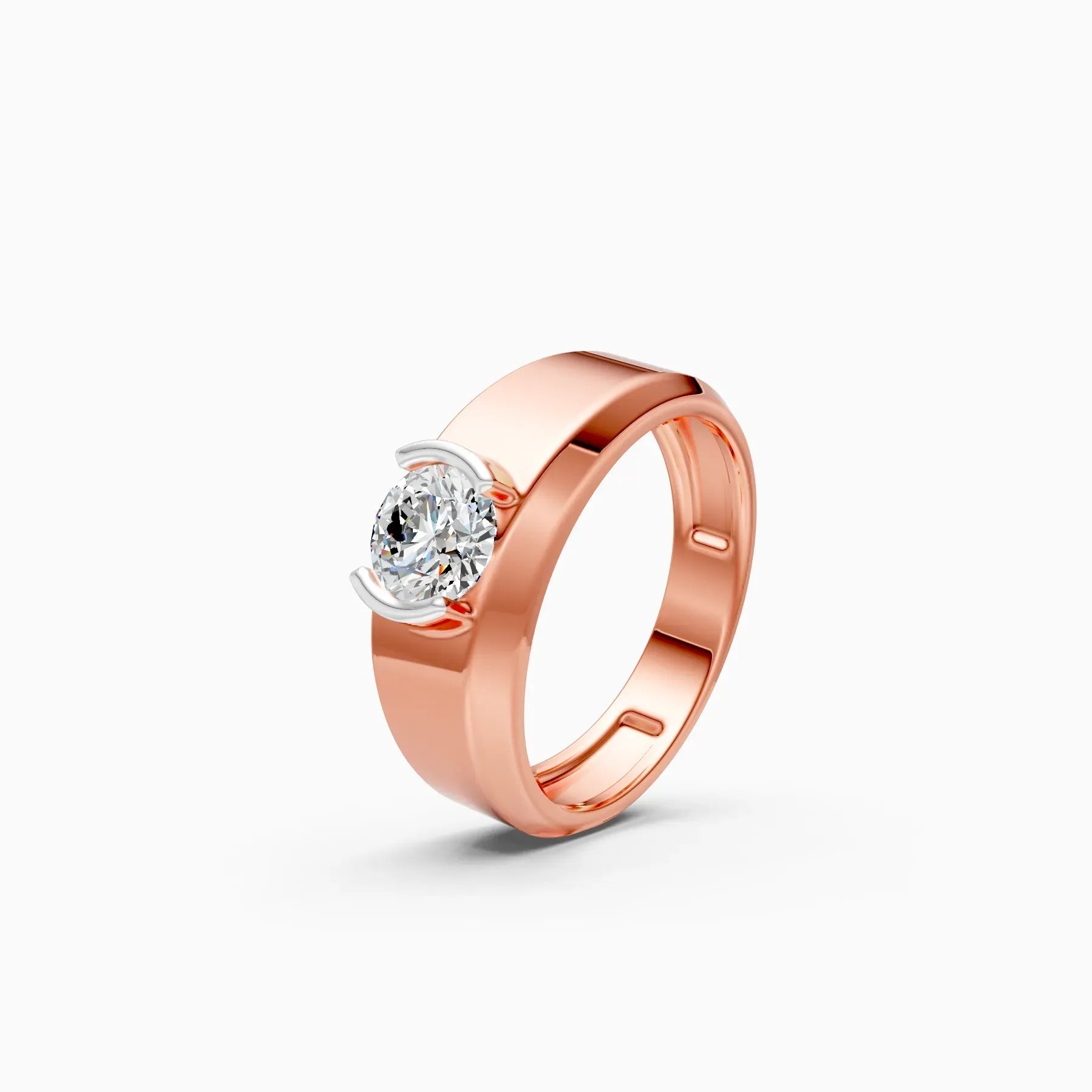��Amora | Round Solitaire Minimal Lab Grown Diamond Ring�� Rings VD_AYN��- Lab Grown Diamonds Jewellery