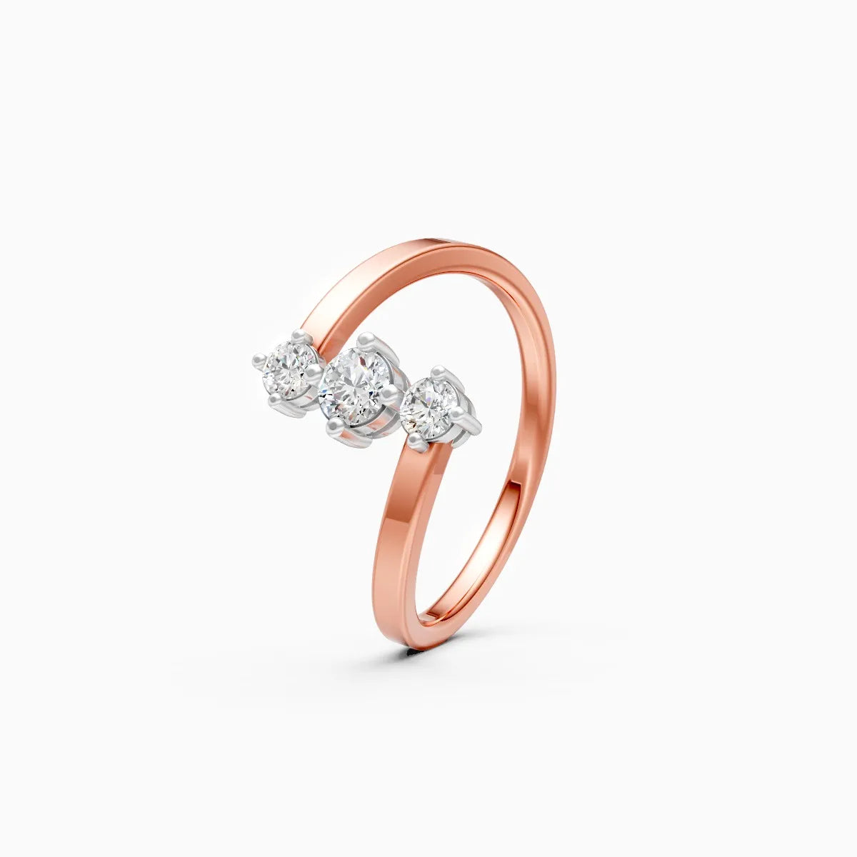 ��Mode | Triple Round Lab Grown Diamond Bypass Ring�� Rings VD_AYN��- Lab Grown Diamonds Jewellery