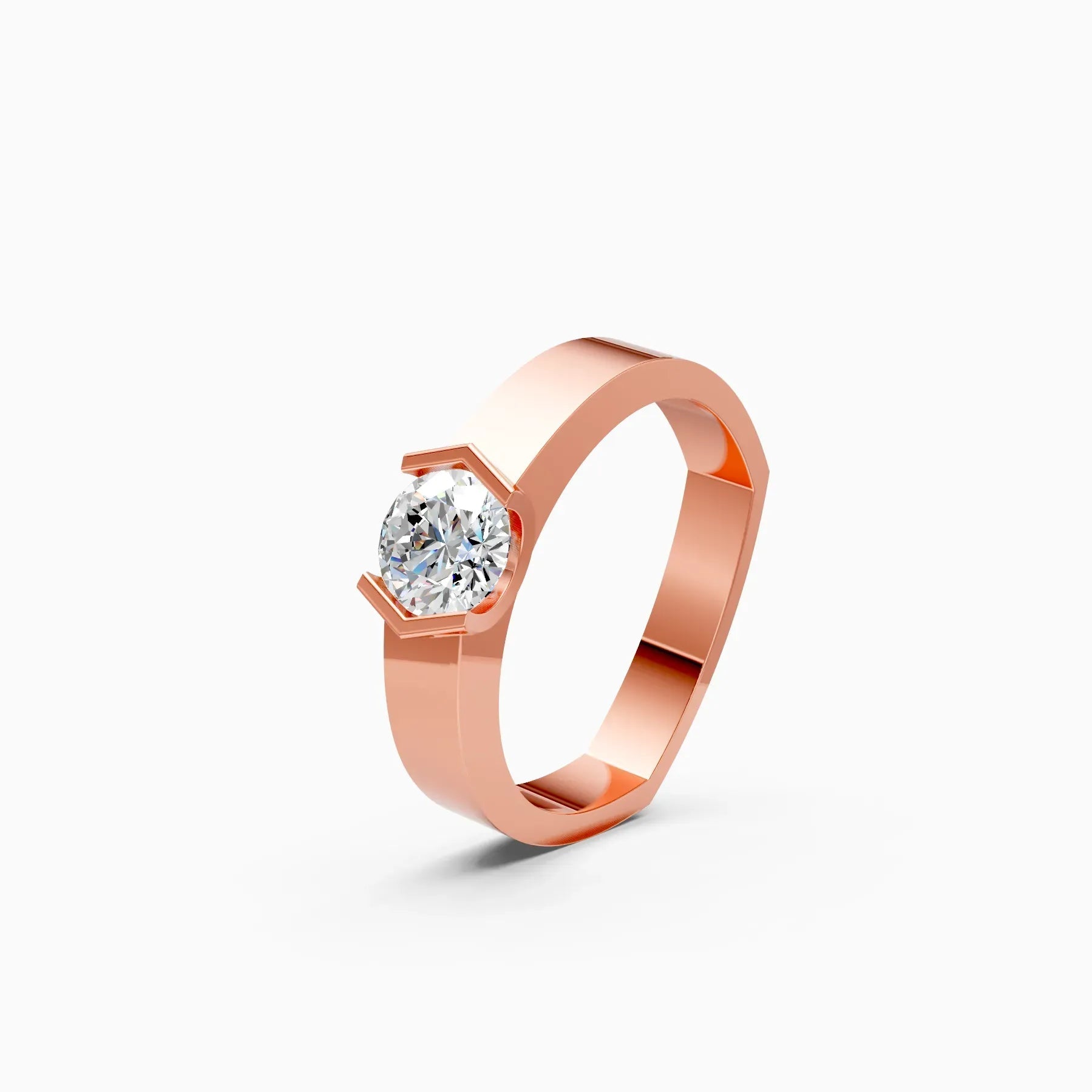 Veer | Aether Men's Couple Band Solitaire Ring