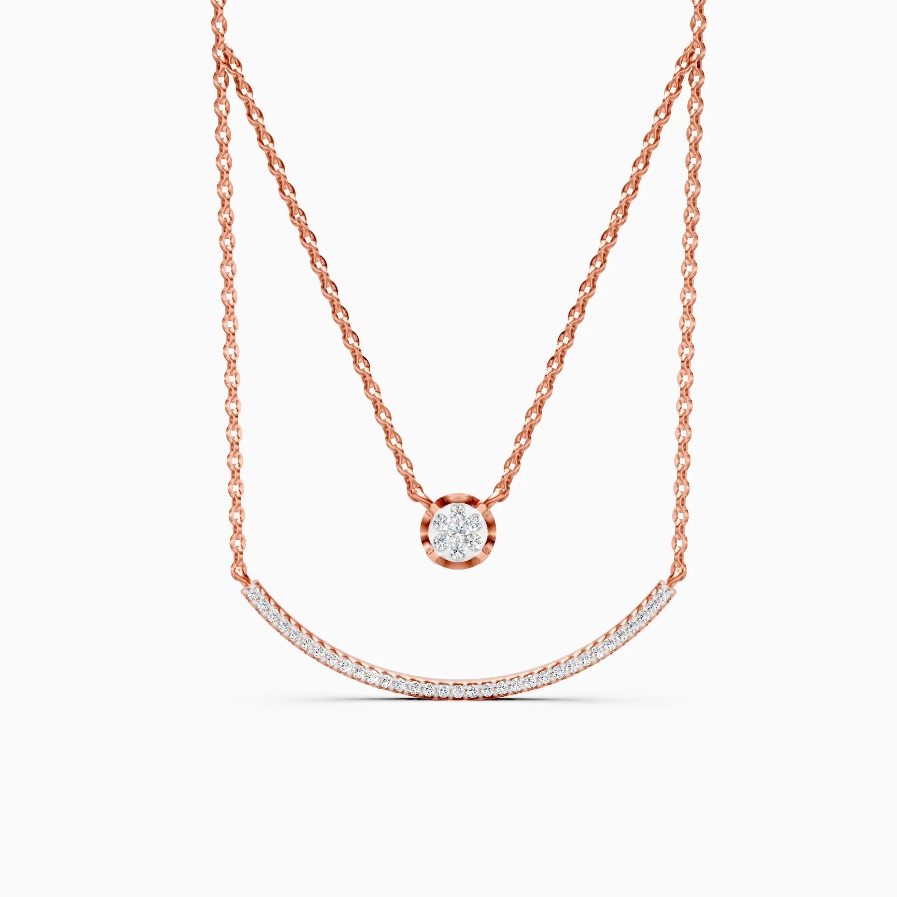Elara | Twinline Lab-Grown Diamond Necklace - Nivara