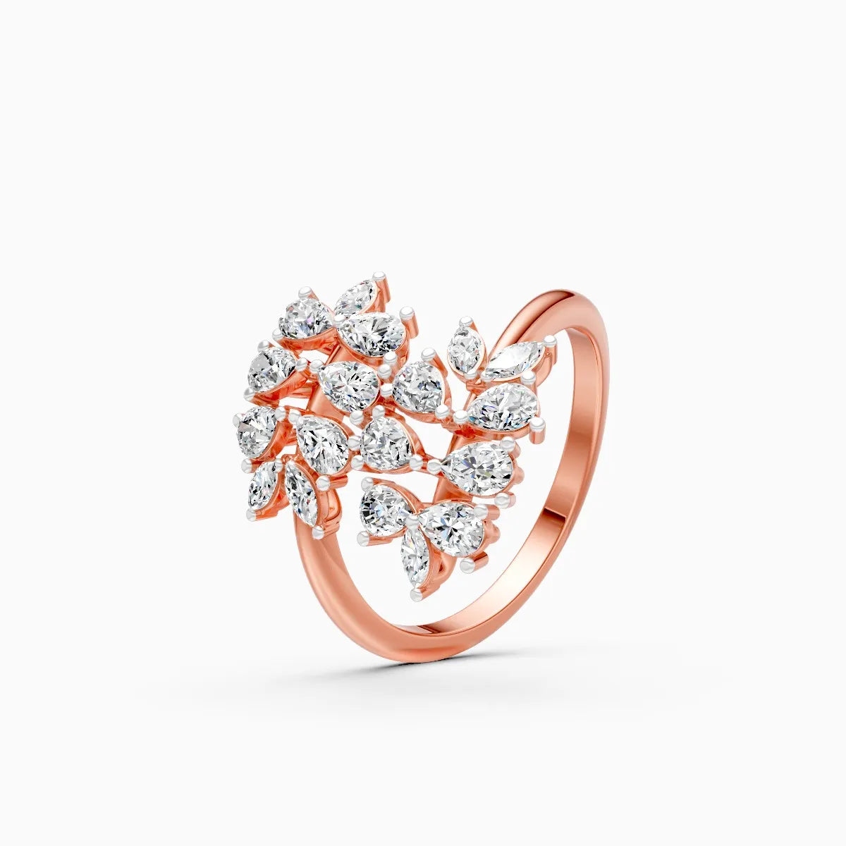  Flora | Pear Lab Grown Diamond Open Ring  Rings VD_AYN - Lab Grown Diamonds Jewellery