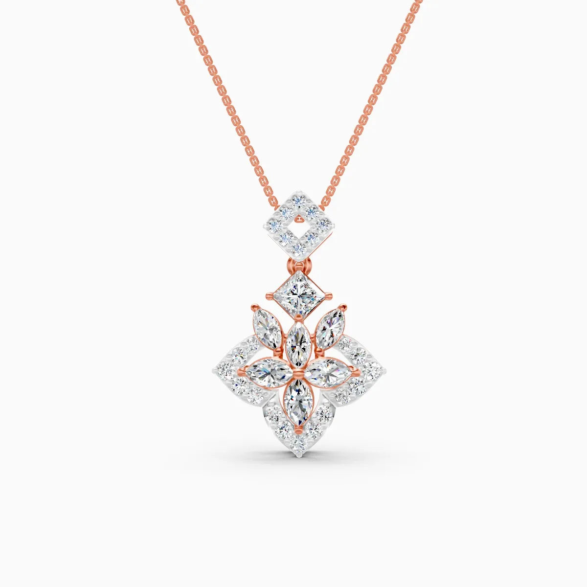 Flora | Soft Petal Lab-Grown Diamond Pendant - Nivara