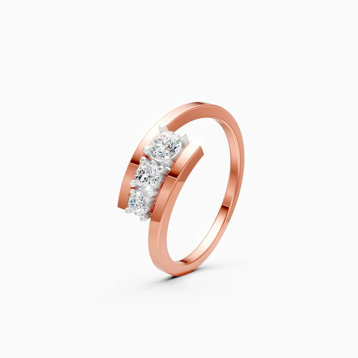 ��Mode | Round Lab Grown Diamonds Bypass Ring�� Rings VD_AYN��- Lab Grown Diamonds Jewellery