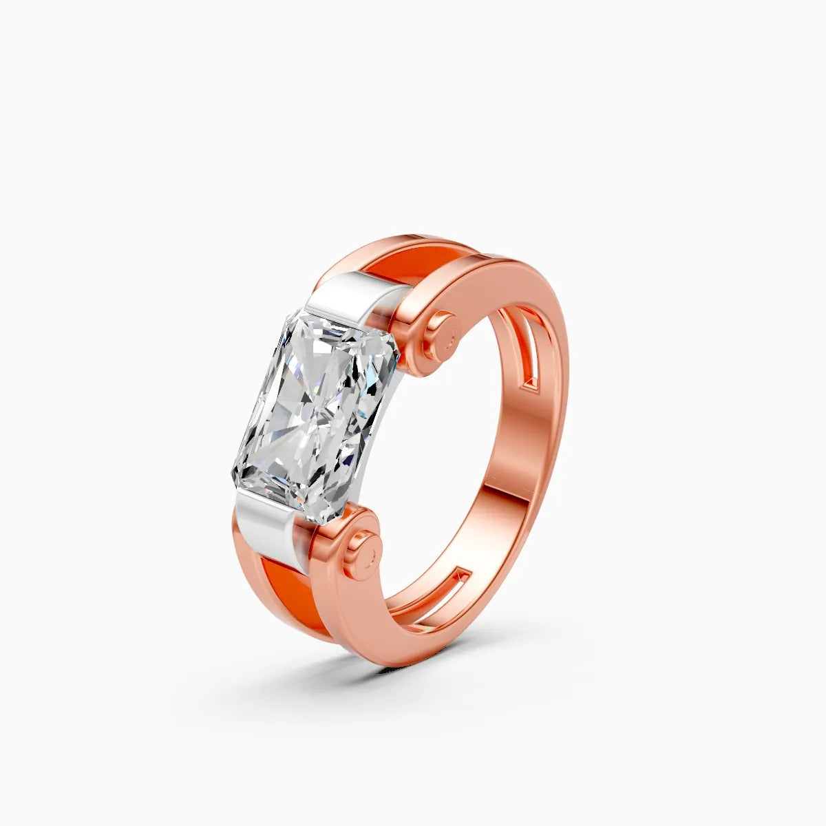 Mode | Comet Men's Radiant-Cut Solitaire Ring