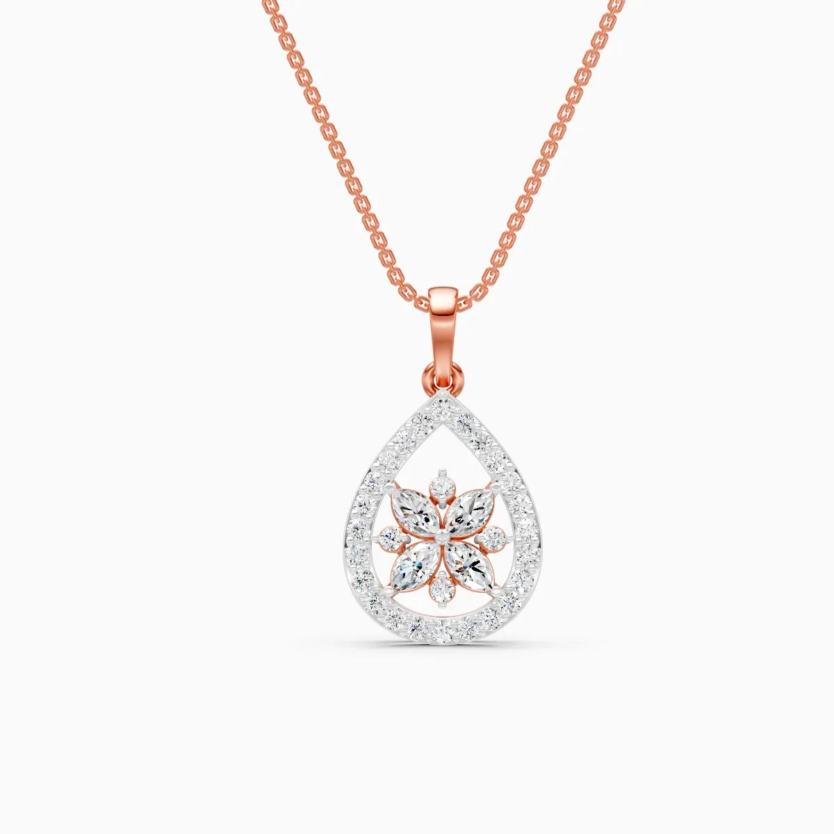 Flora | Rose Drift Lab-Grown Diamond Pendant - Nivara