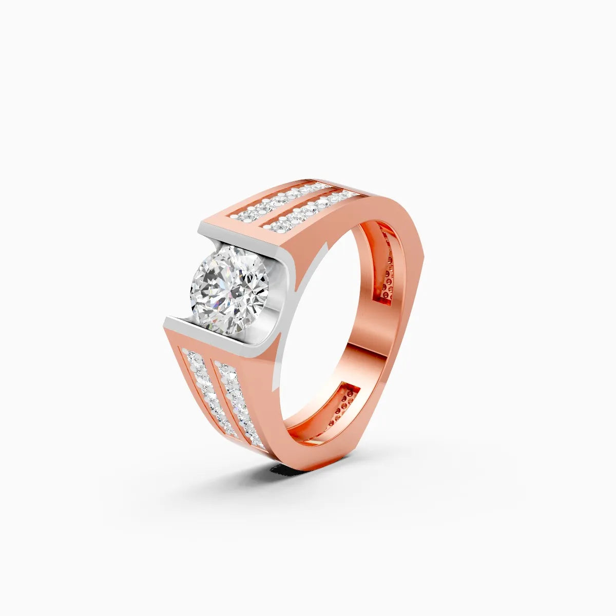 Mode | Spectra Men's Solitaire Ring with Designer Band