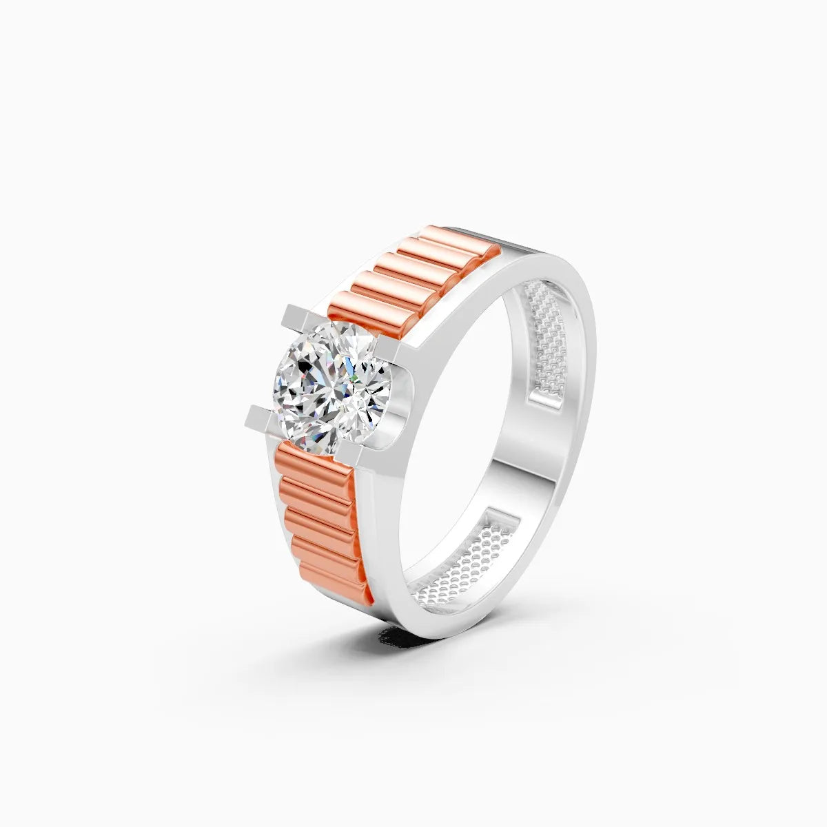Mode | Flux Men's Rugged Solitaire Band Ring