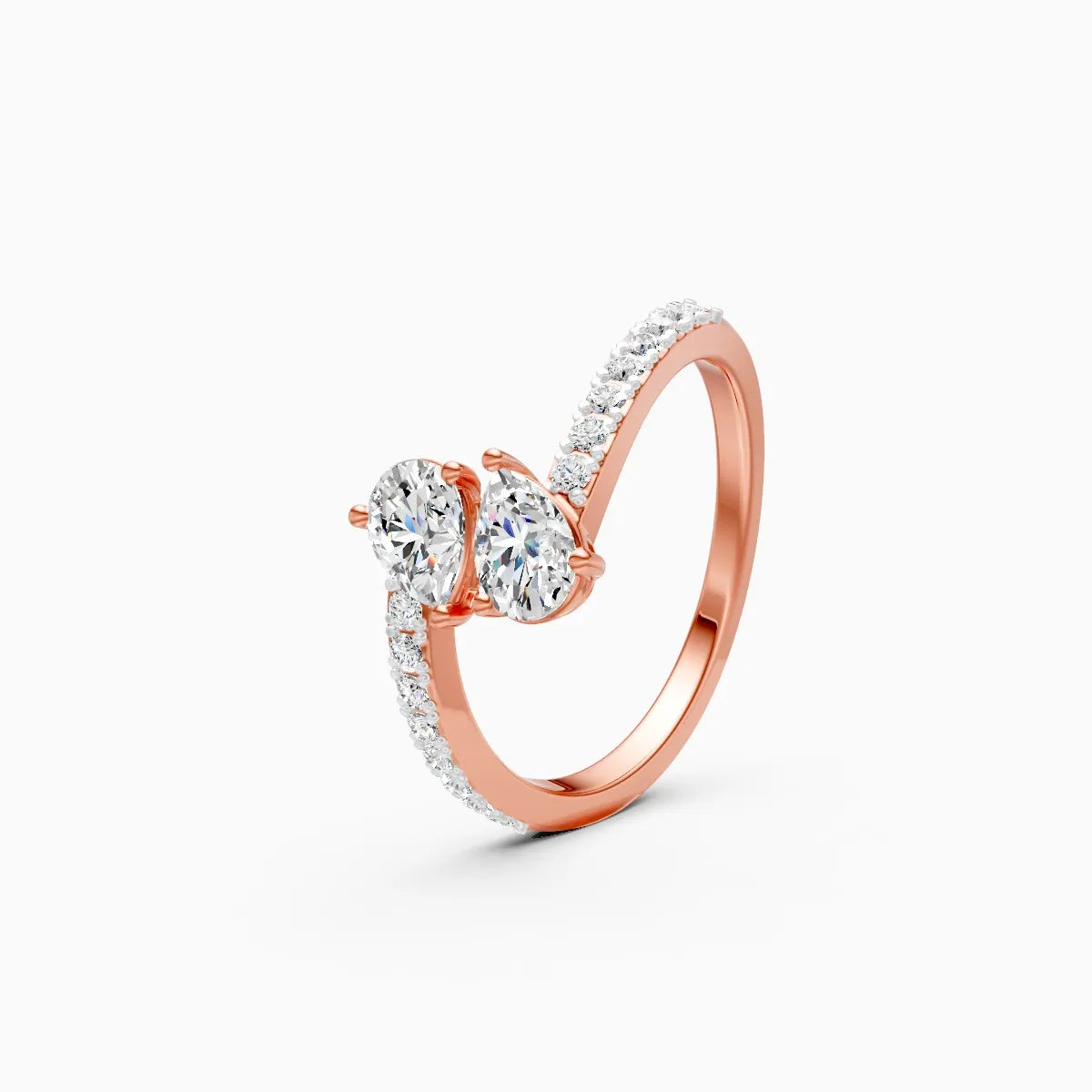 ��Toi et Moi | Pear & Round Lab Grown Diamonds Ring�� Rings VD_AYN��- Lab Grown Diamonds Jewellery