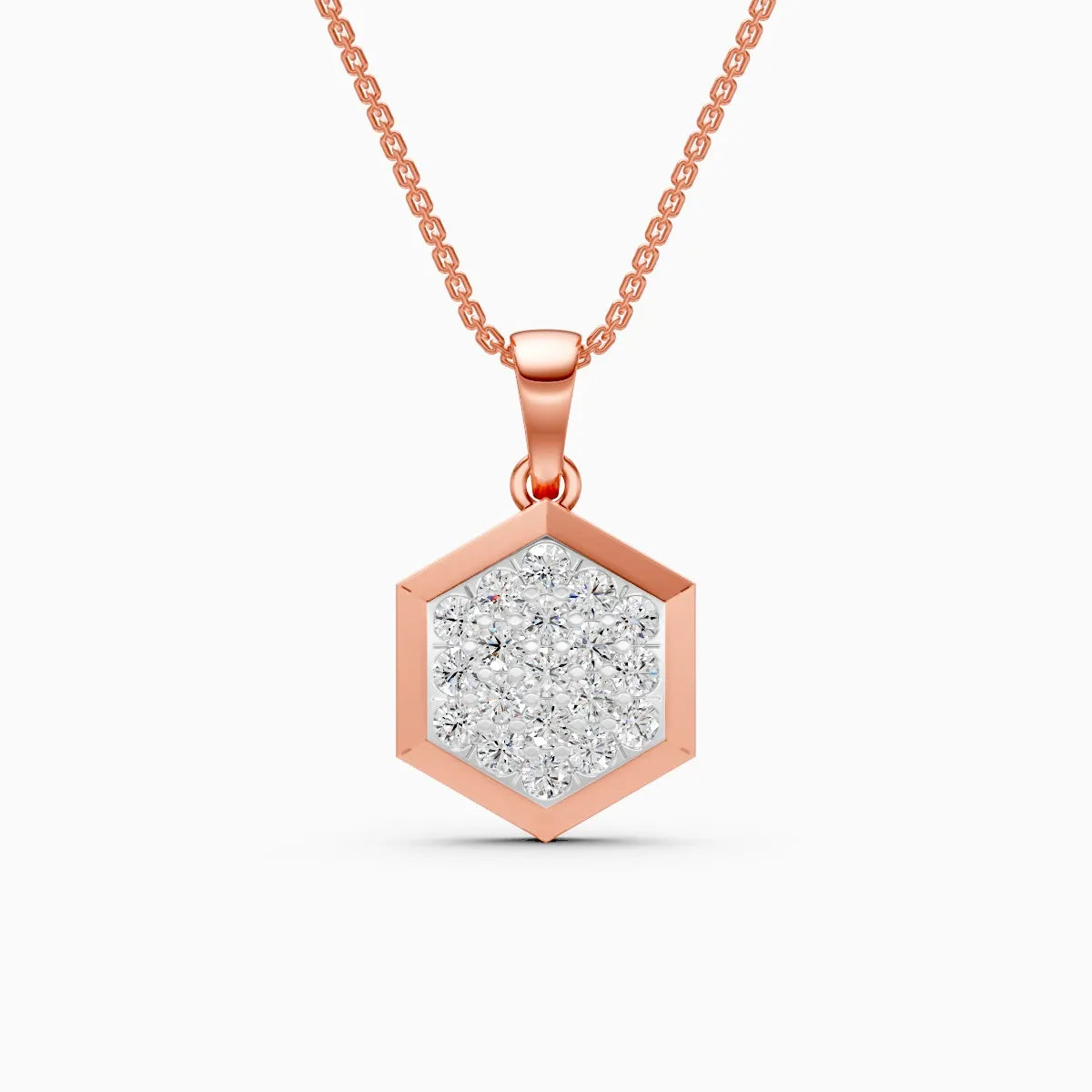Rupak | Hex Halo Lab-Grown Diamond Pendant - Nivara